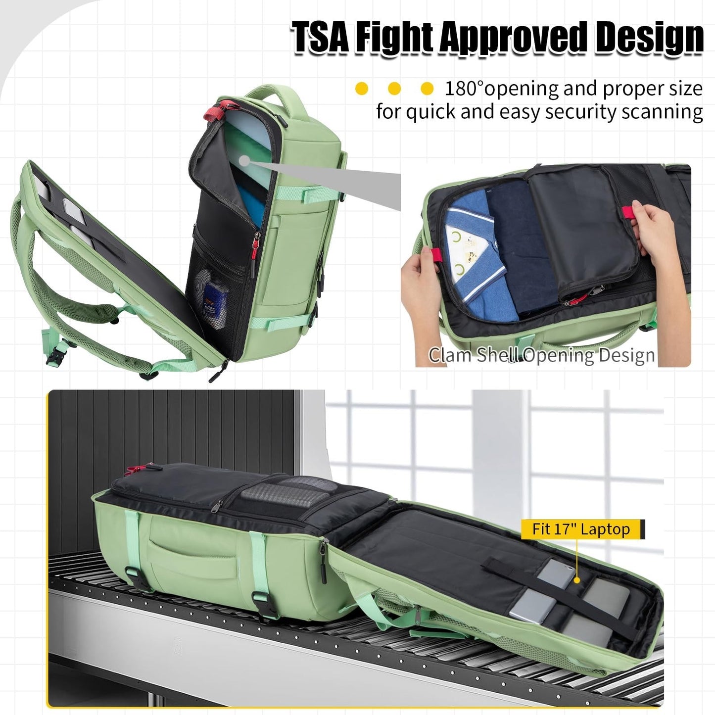 42L Travel Backpack with 4 Packing Cubes, TSA Friendly Carry On, Lightweight & D5