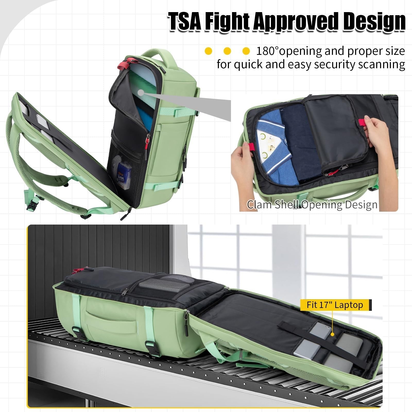 42L Travel Backpack with 4 Packing Cubes, TSA Friendly Carry On, Lightweight & D5