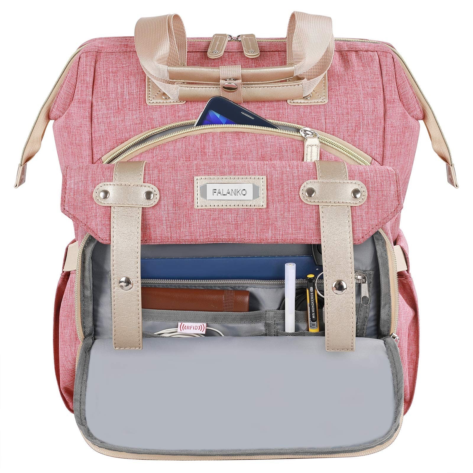 Large Water Resistant Laptop Backpack for Women   17" Computer Bookbag, Ideal fo3