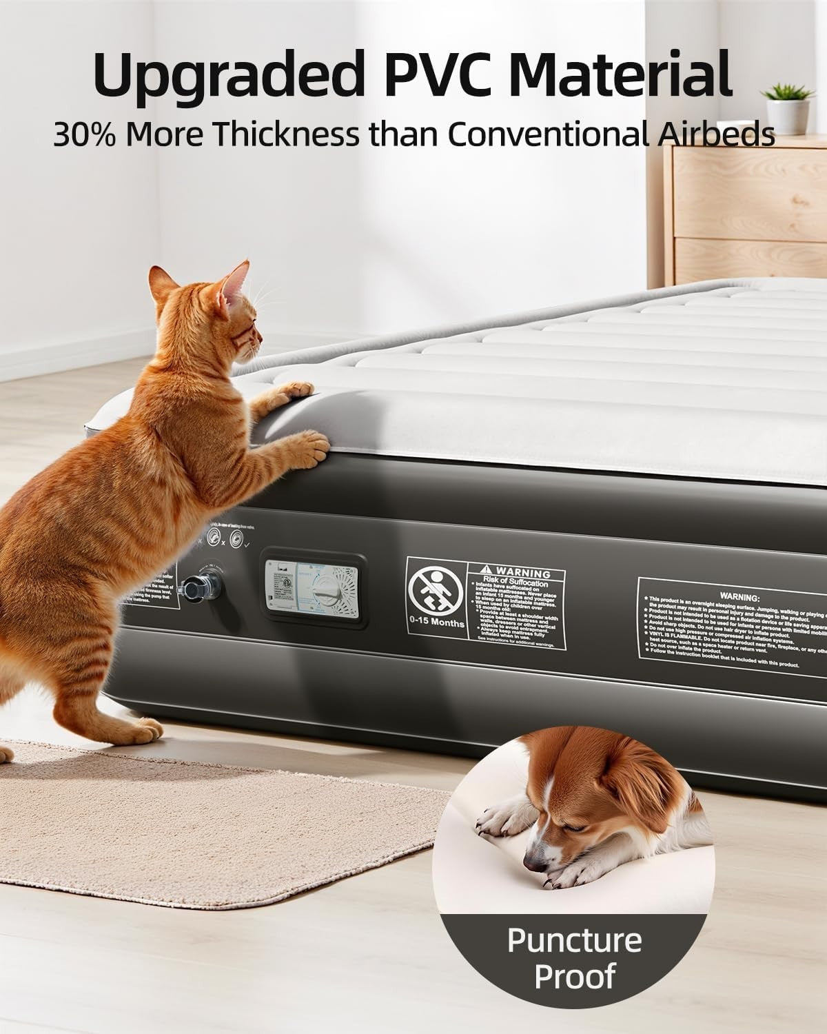 Twin Air Mattress with Built in Pump, Quick Self Inflation, Durable & Leak Proof3