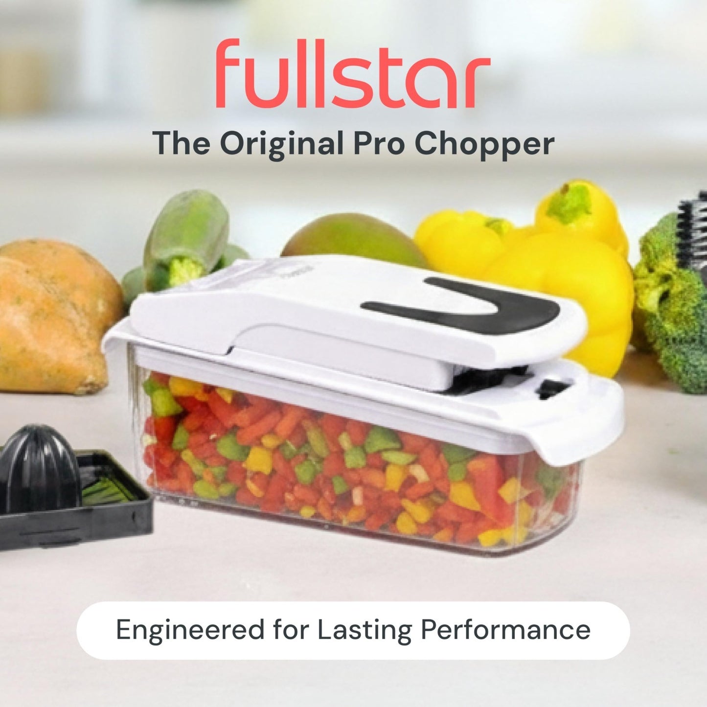 6 in 1 Vegetable Chopper & Spiralizer, Stainless Steel Food Slicer with Containe2