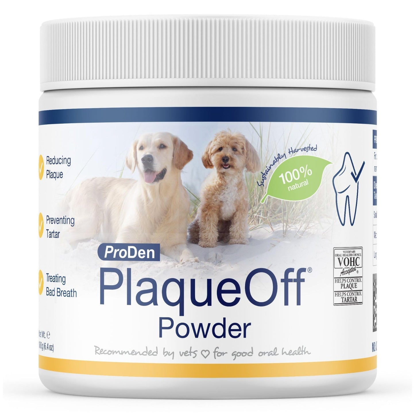 Dog Tartar & Plaque Remover Powder - 180g Dental Care for Dogs - Fresh Breath &1