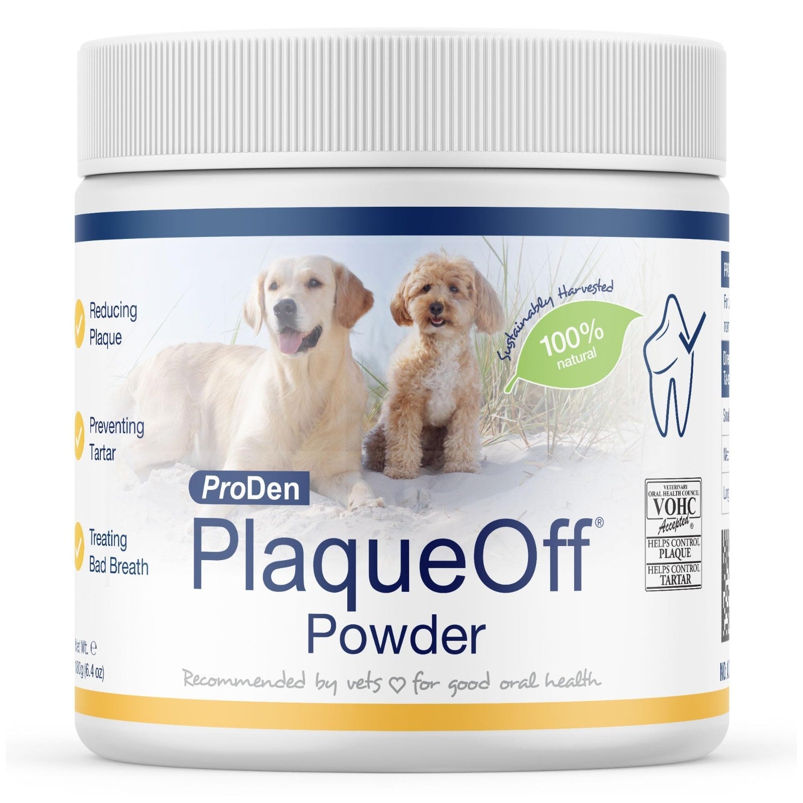 Dog Tartar & Plaque Remover Powder - 180g Dental Care for Dogs - Fresh Breath &1