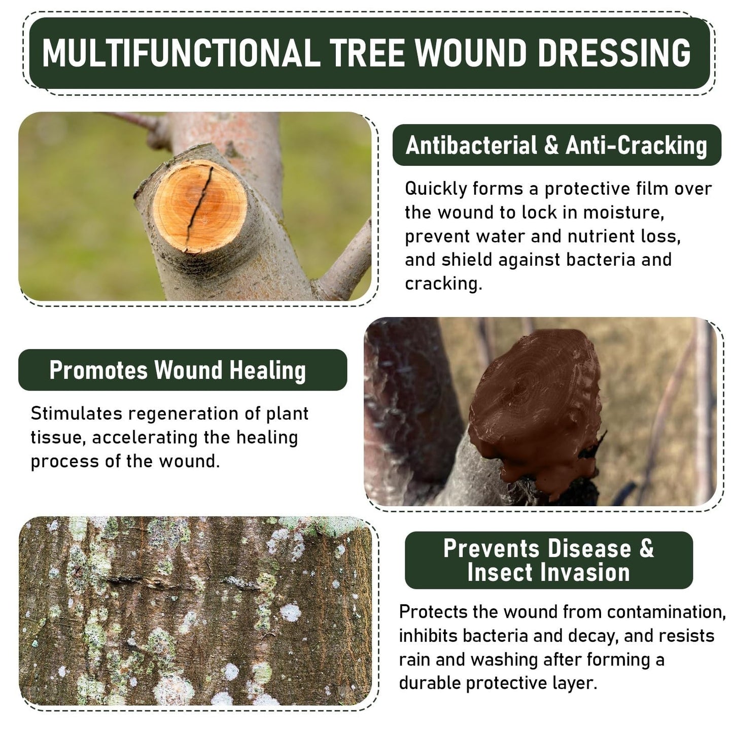 1 Gallon Tree Wound Sealer & Dressing - Effective Pruning Sealant for Bark Repai4
