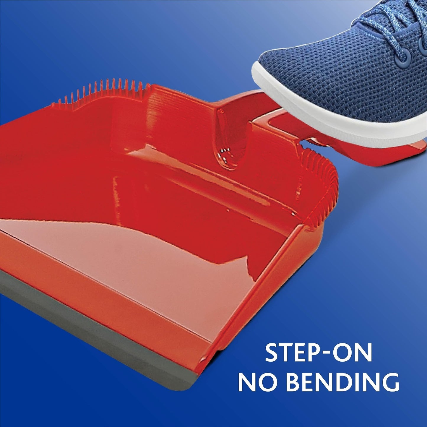 Sweep Broom & Step-On Dustpan Set | Wave Bristles for 99% Dirt Removal | Lightwe8