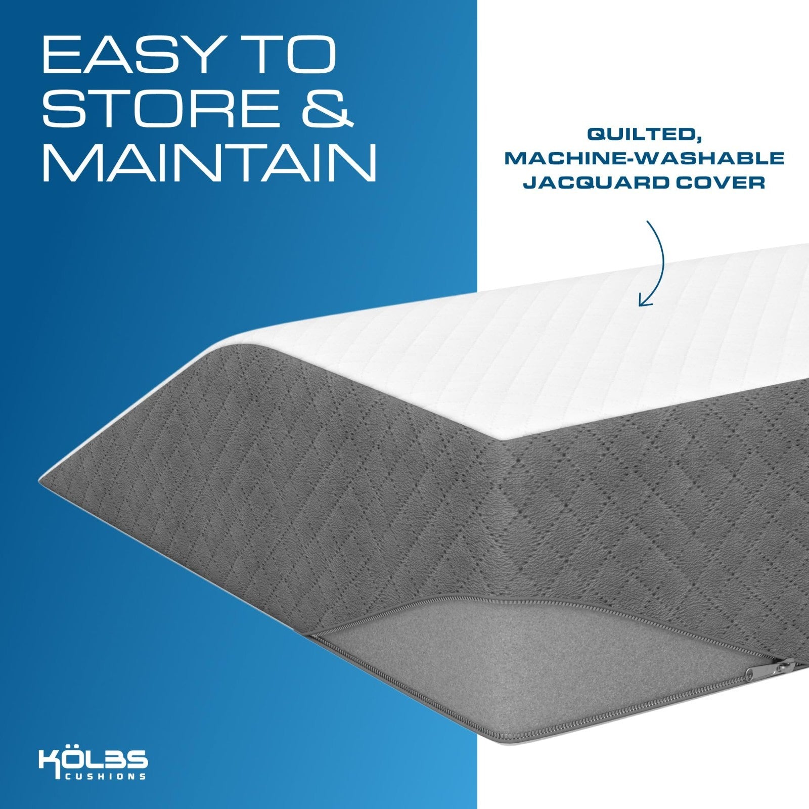 Leg Elevation Pillow for Post Surgery | Flat Top Wedge Bolster for Foot, Knee, A7