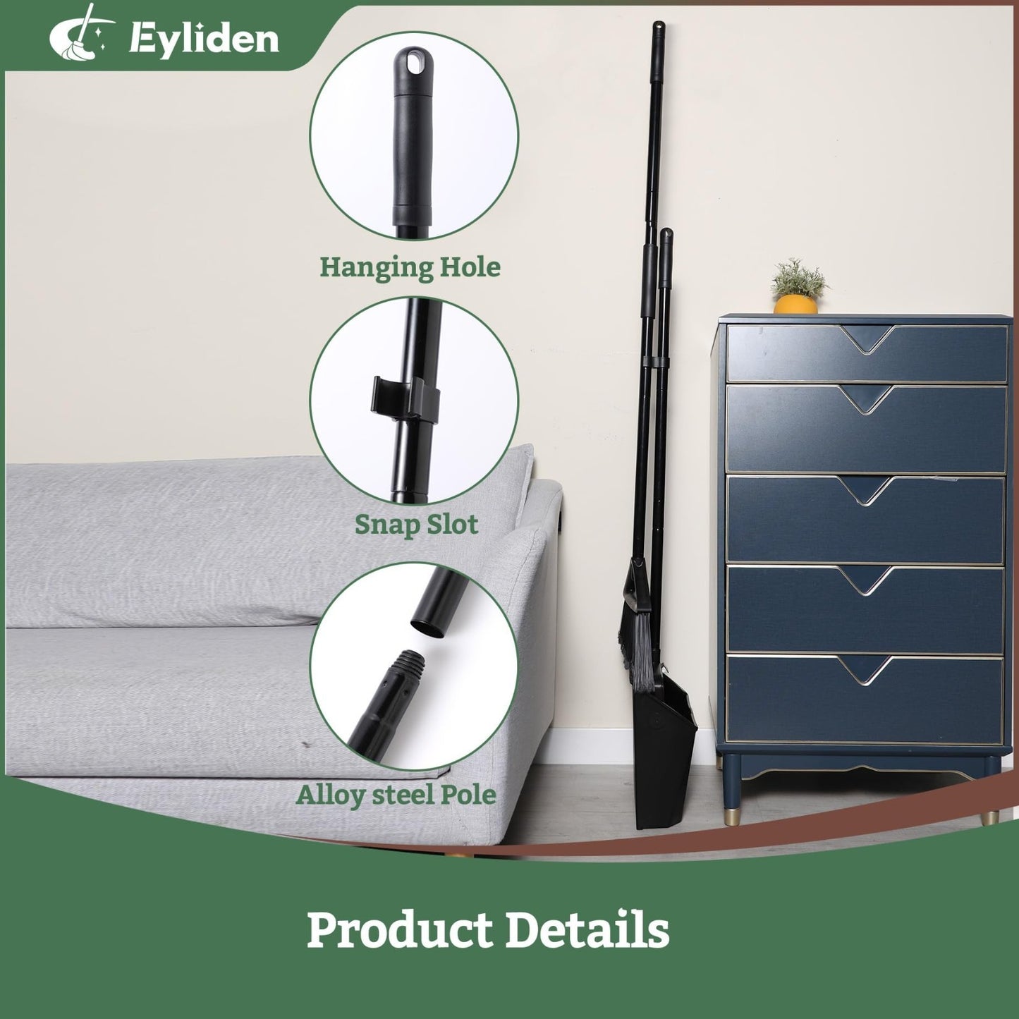 Large Heavy Duty Dustpan with Comb Teeth | Commercial Use for Home, Office, Gara6