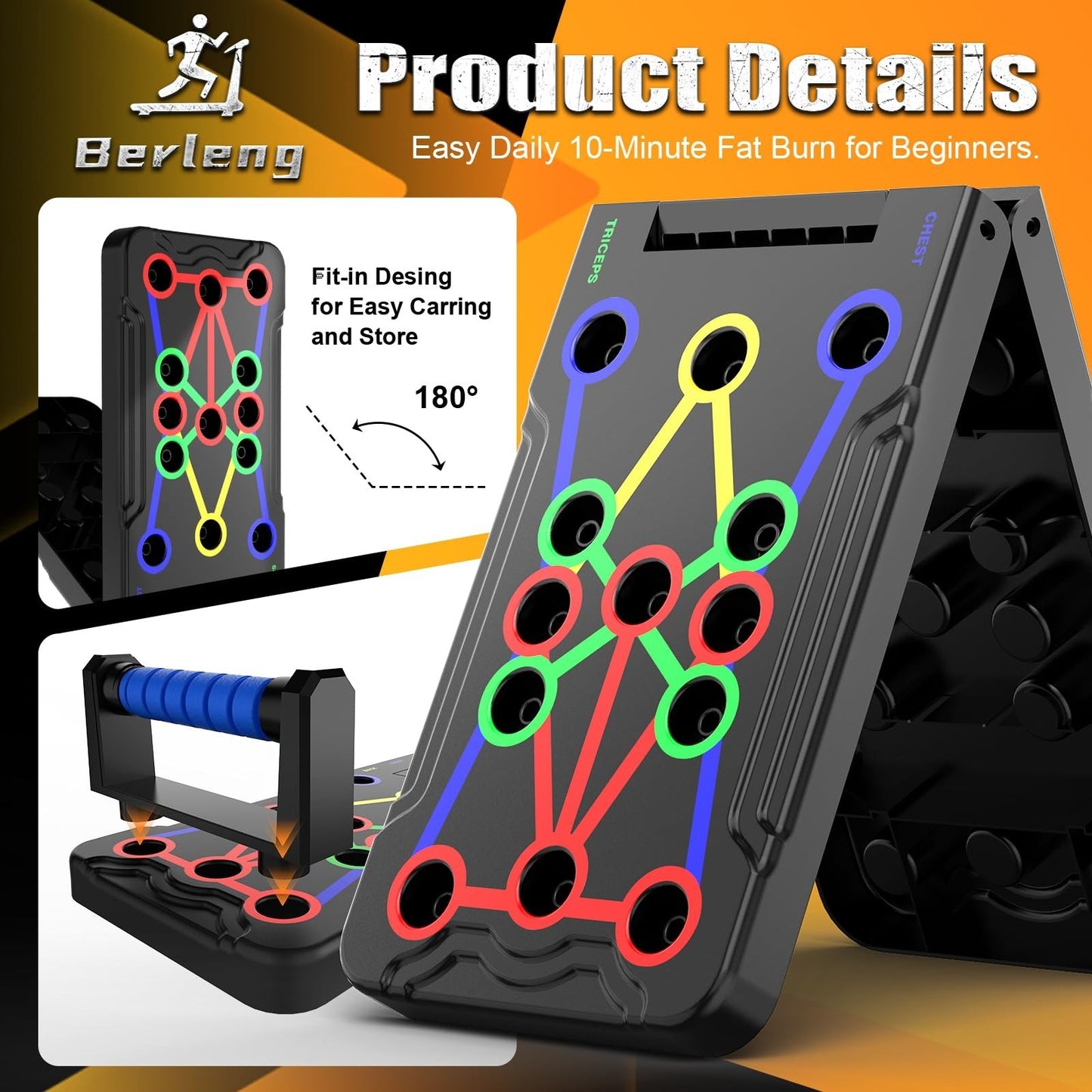 15 in 1 Push Up Board   Multi Functional Home Workout Equipment for Chest & Musc6