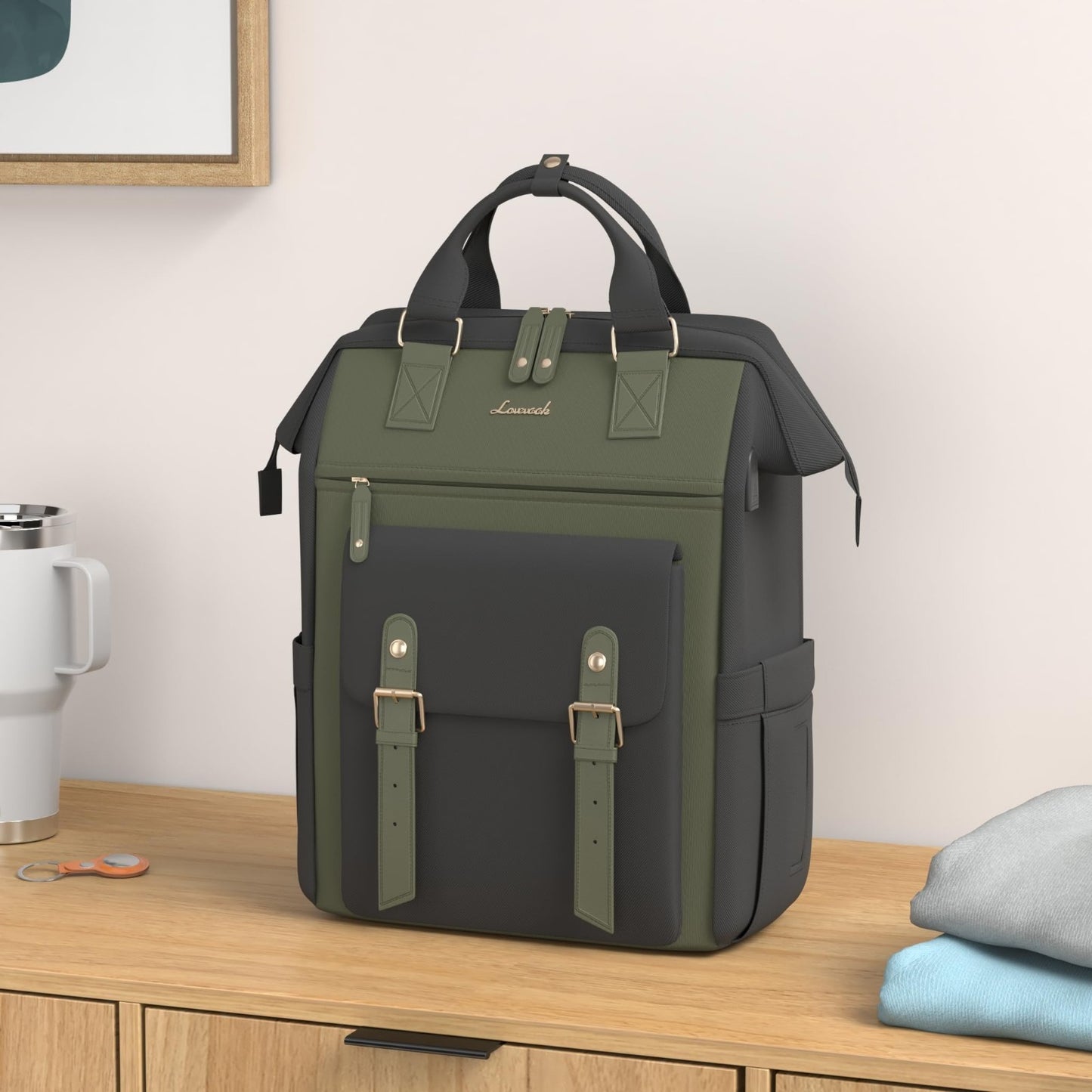 Stylish Laptop Backpack for Women   15.6" Work Travel Bag, Commuter Purse, Teach2