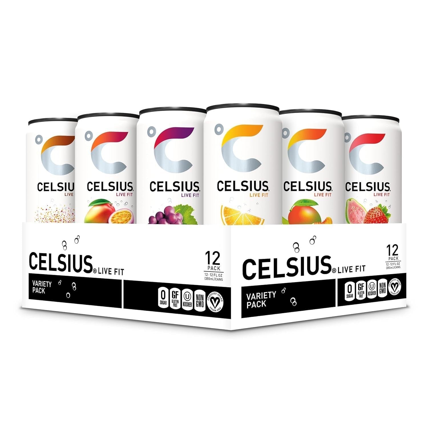 Assorted Flavors Energy Drink Variety Pack, 12 Fl Oz, Functional Energy Boost, 11