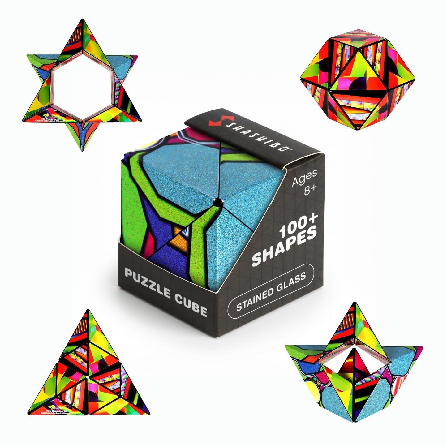 Magnetic Puzzle Cube   Sensory Fidget Toy for Stress Relief, Shape Shifting Fun,1
