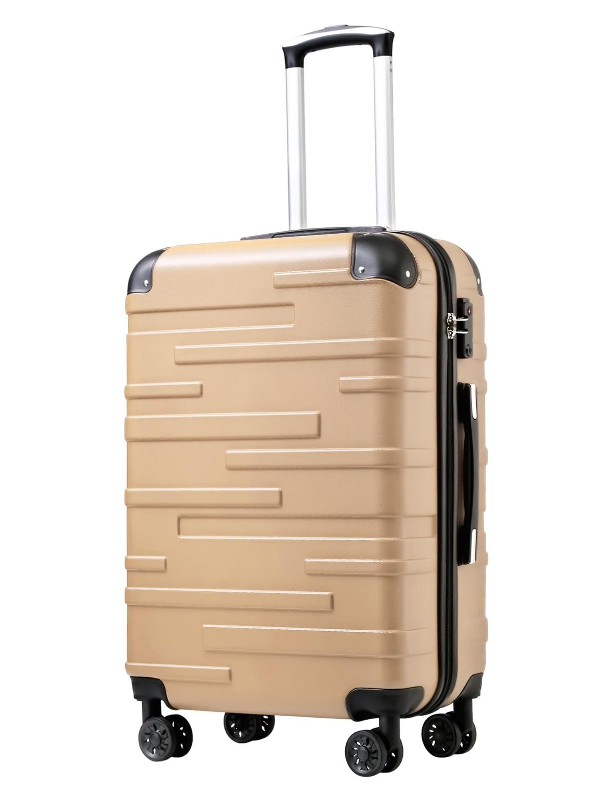 28" Hardside ABS Luggage - TSA Lock, Scratch-Resistant, 360° Spinner Wheels, Exp1