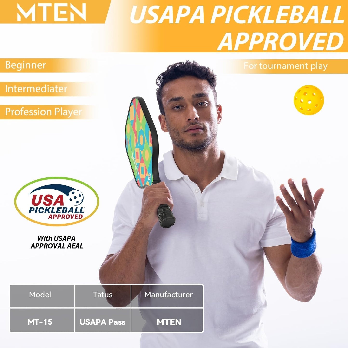Pickleball Paddle Set of 2/4/1 - USAPA Approved Fiberglass Rackets, Lightweight2