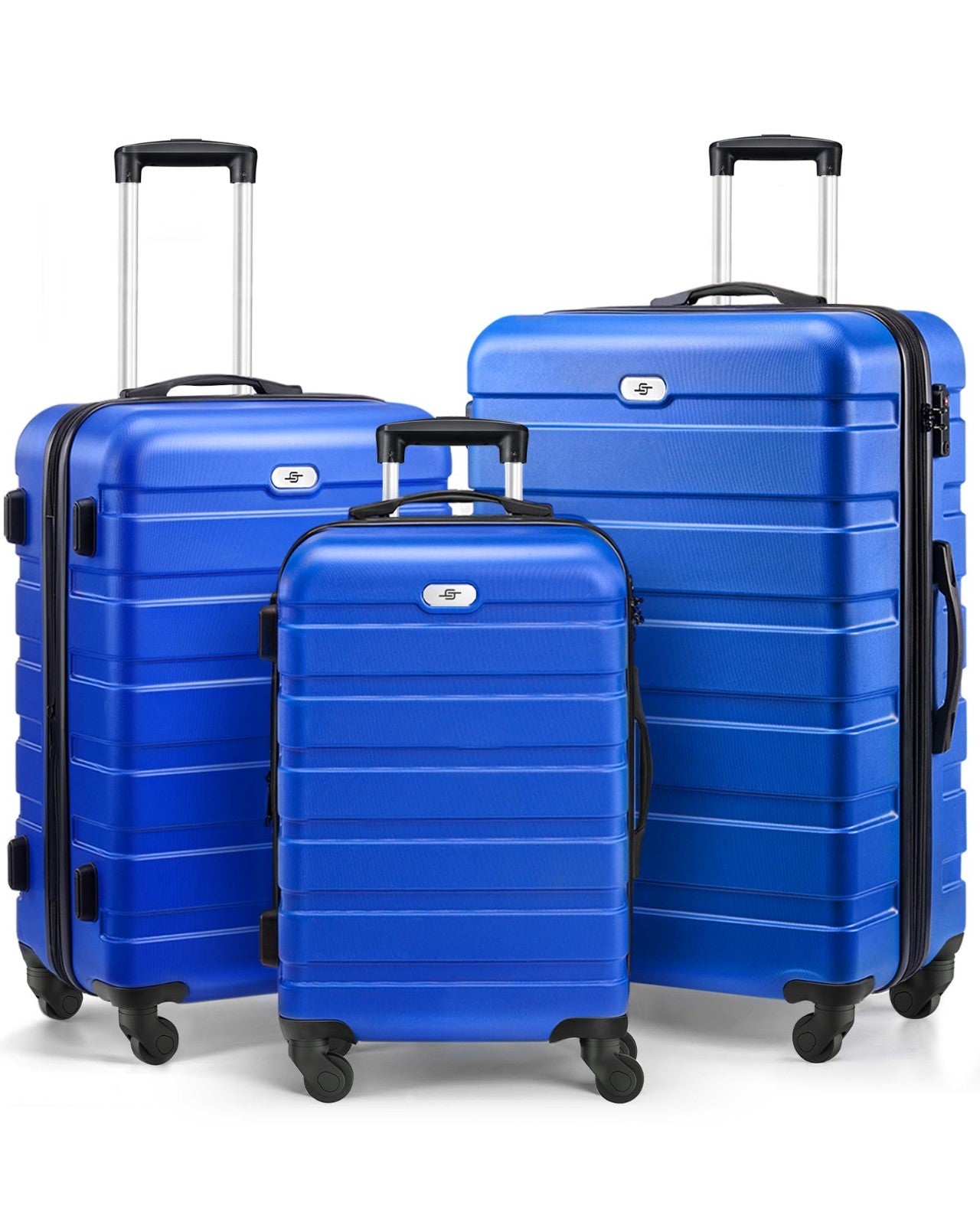 3 Piece Hard Shell Luggage Set with Spinner Wheels & TSA Lock - 20/24/28" Travel1
