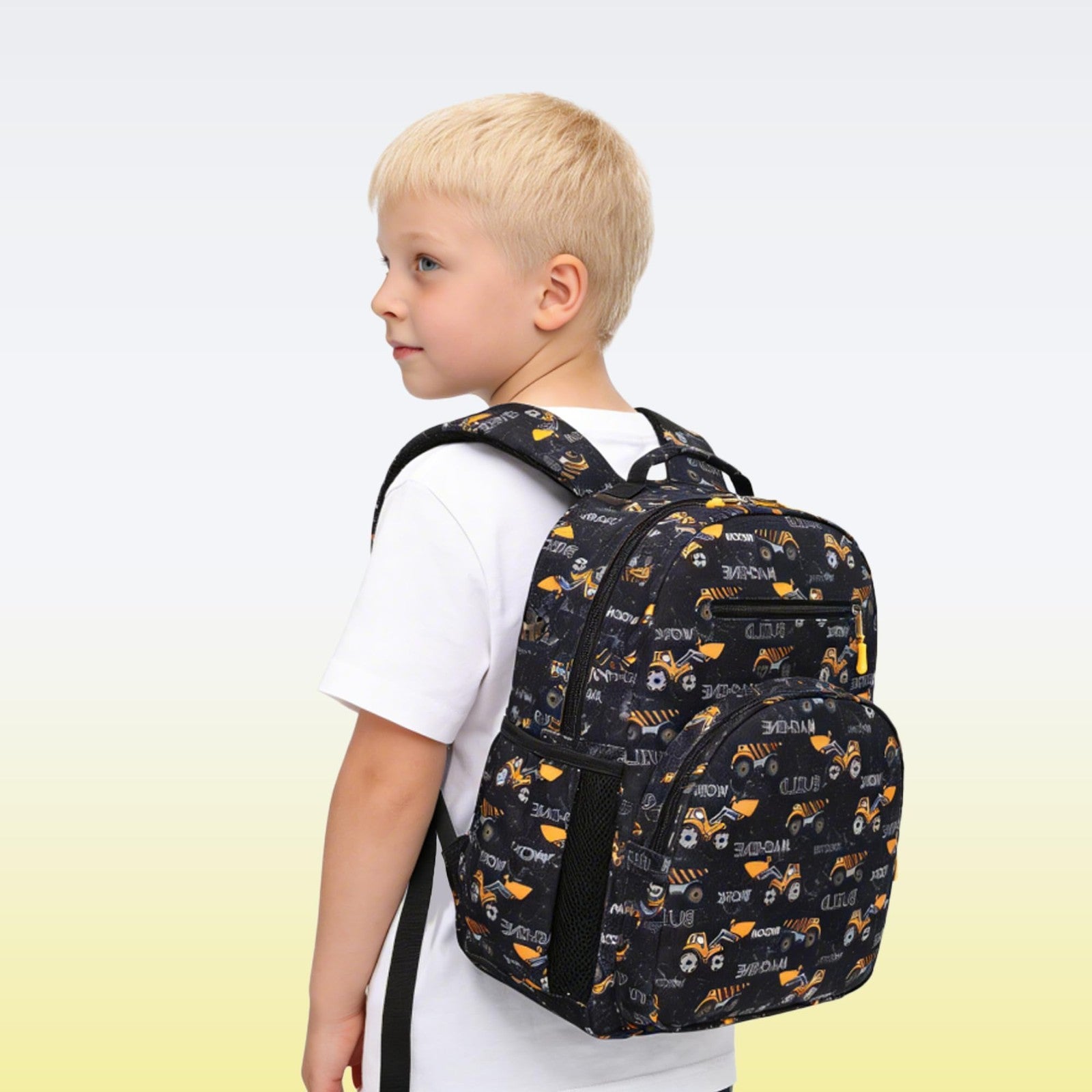 Lightweight Kids Backpack for Boys   Cute Excavator Design, Ages 4 8, School Use1