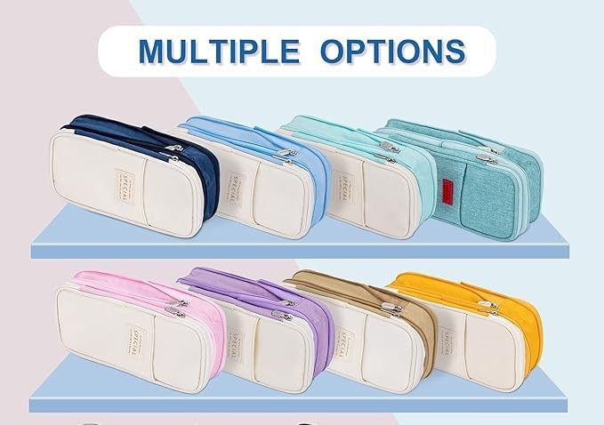 Large Storage Pencil Case Zipper Pouch   Big Capacity Organizer for Office & Tra5