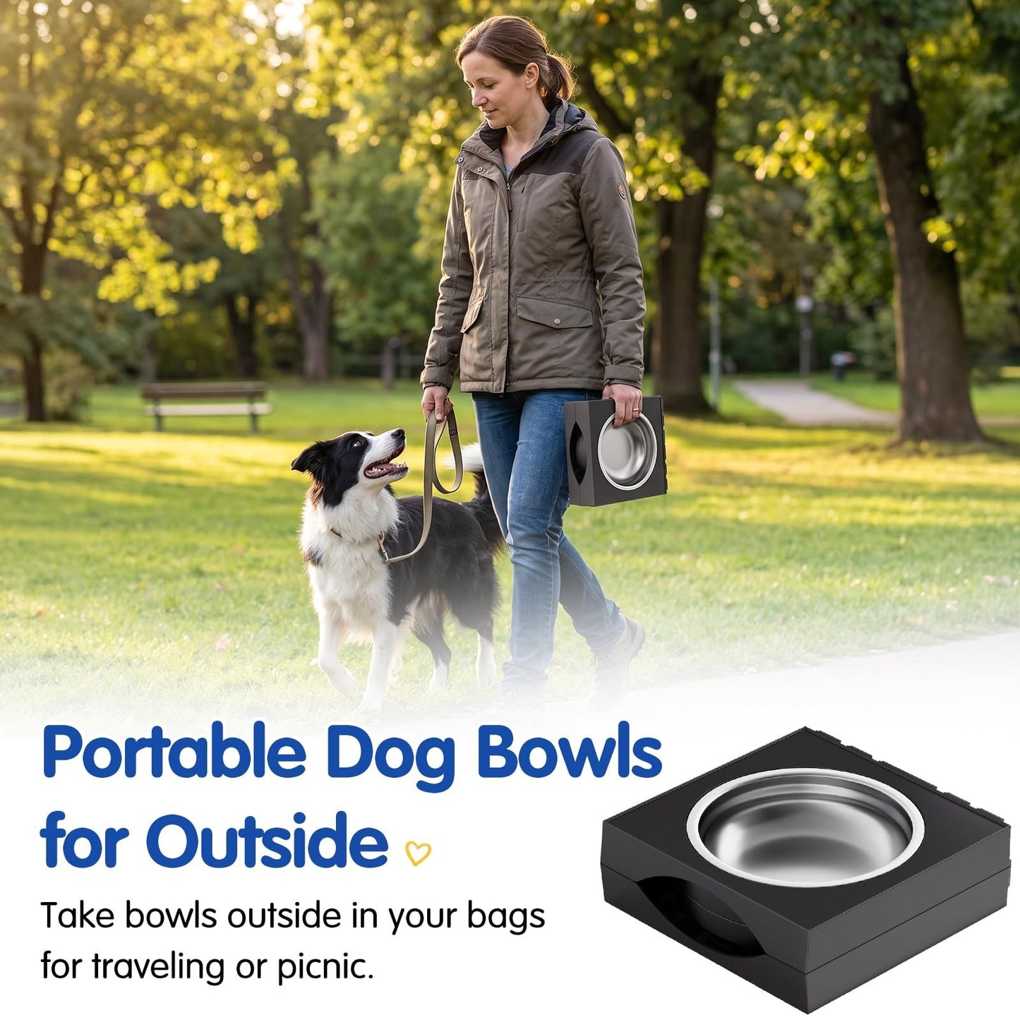 Elevated Dog Bowls for Large Breeds   Adjustable Stainless Steel Feeder Stand 9 5