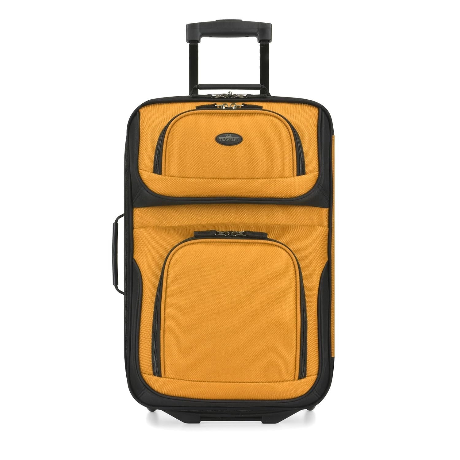 Lightweight Softside Rolling Carry-on Suitcase, 2-Wheel Travel Luggage, Orange2