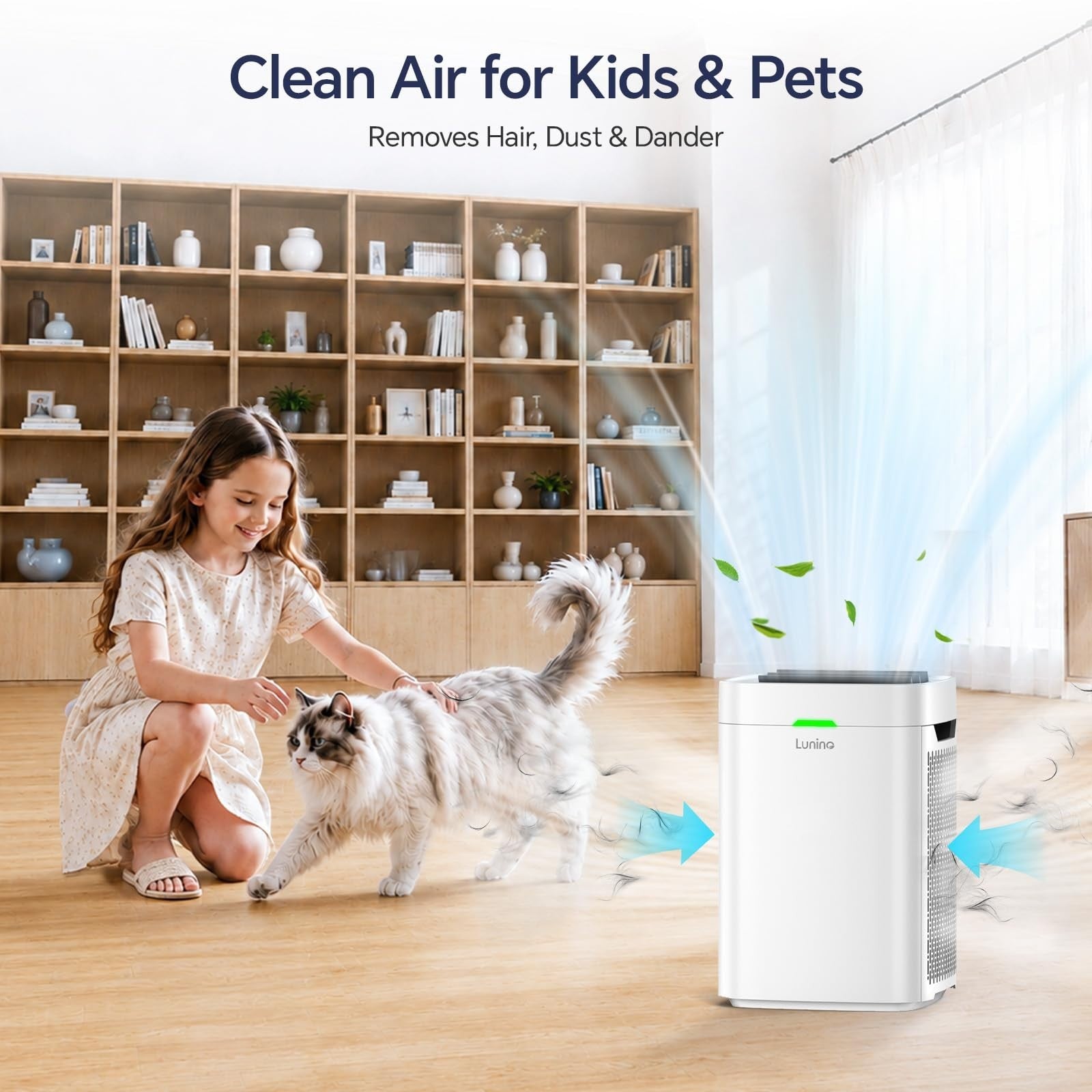 Large Room Air Purifier up to 2800 Sq Ft | HEPA Filter, WiFi, PM2.5 Monitor, 3 F4