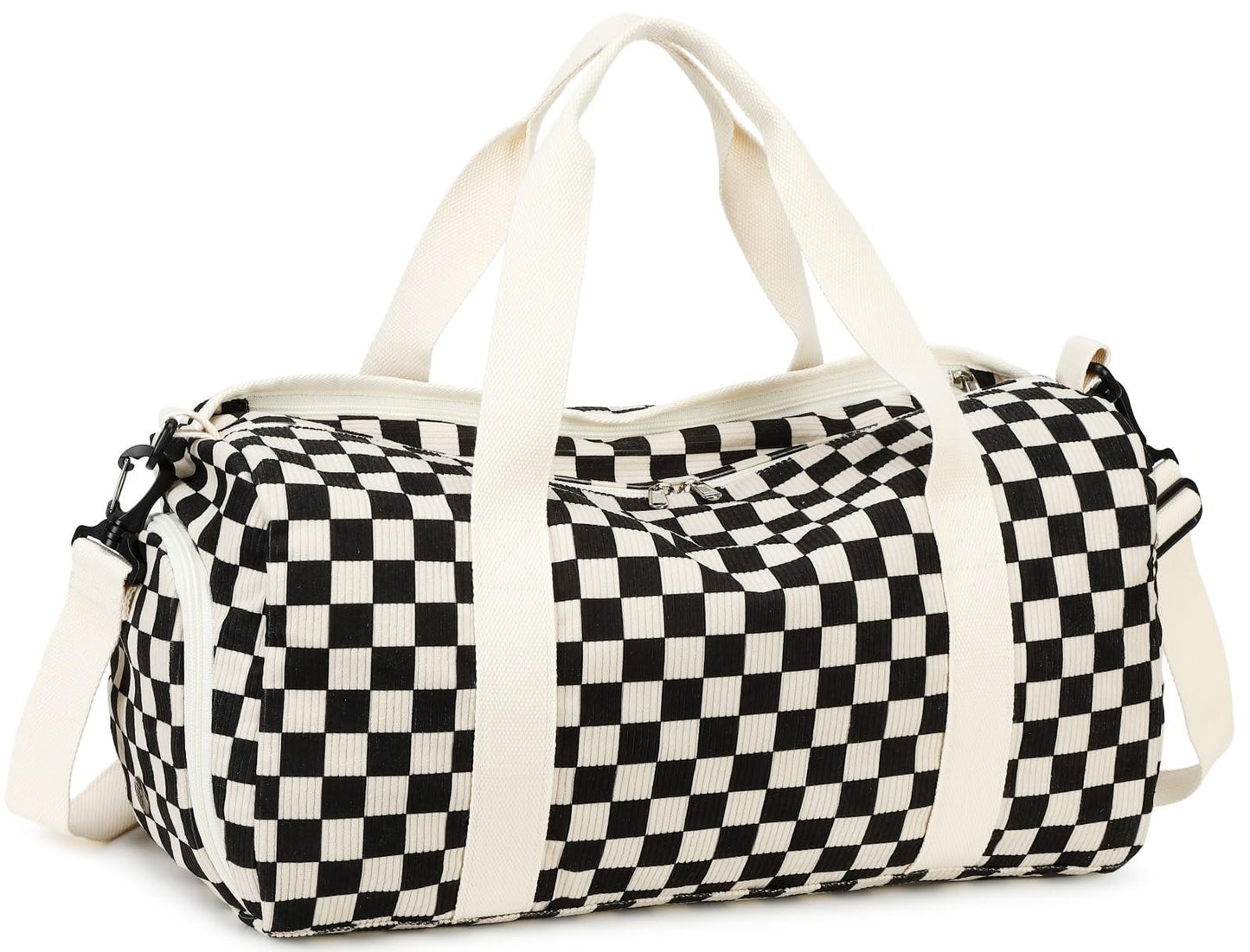 Cute Gym Duffle Bag for Girls - Waterproof Sports Overnight Bag with Shoe Compar1