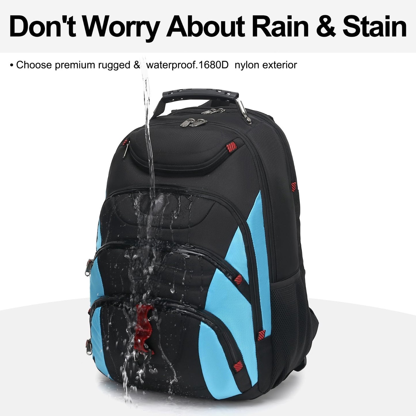 17.3" Waterproof Laptop Backpack with USB Port, Anti Theft Travel Bag, Casual Bo4