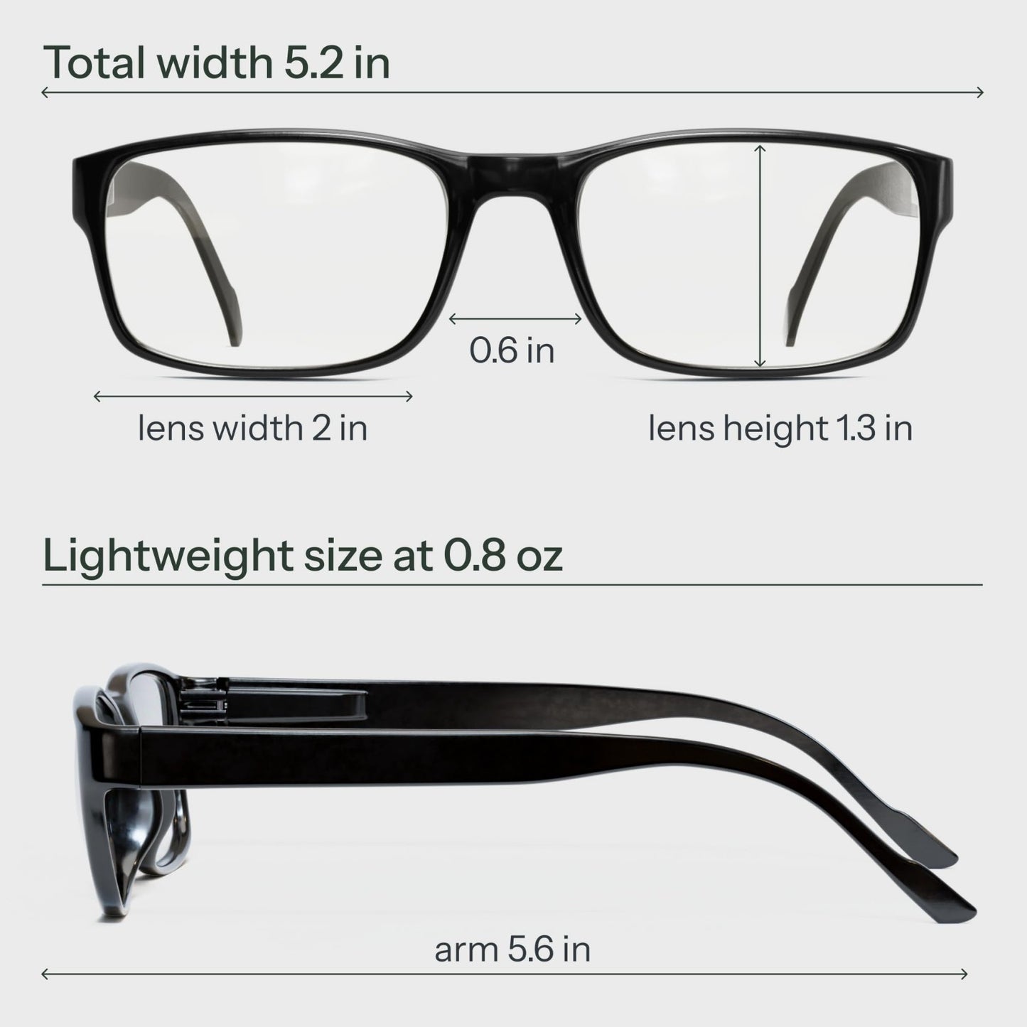 2.5x Professional Reading Glasses - Blue Light Blocking Computer Readers - Value6