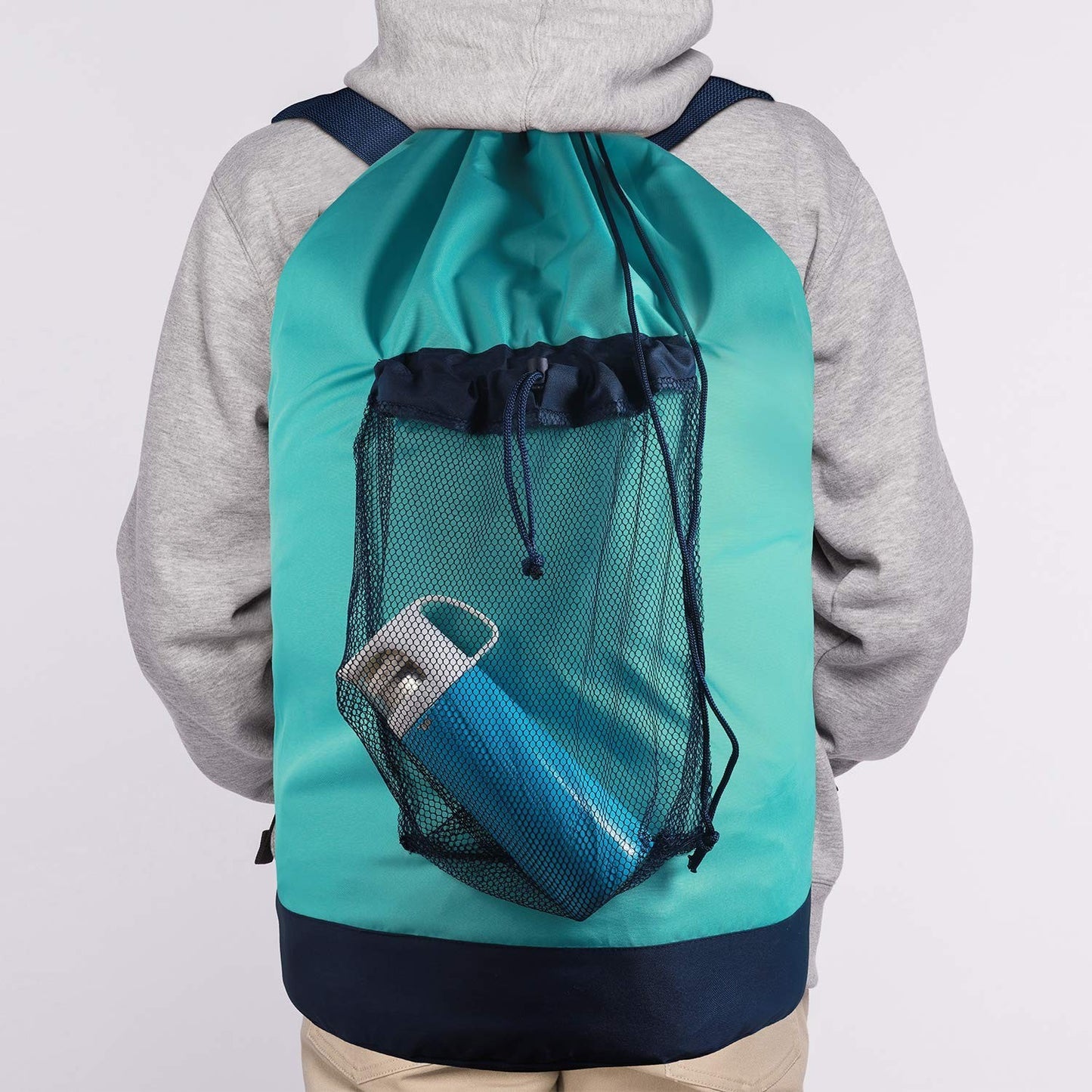 Optimized eBay Title:  "Durable Laundry Backpack with Drawstring Closure, Shoul2