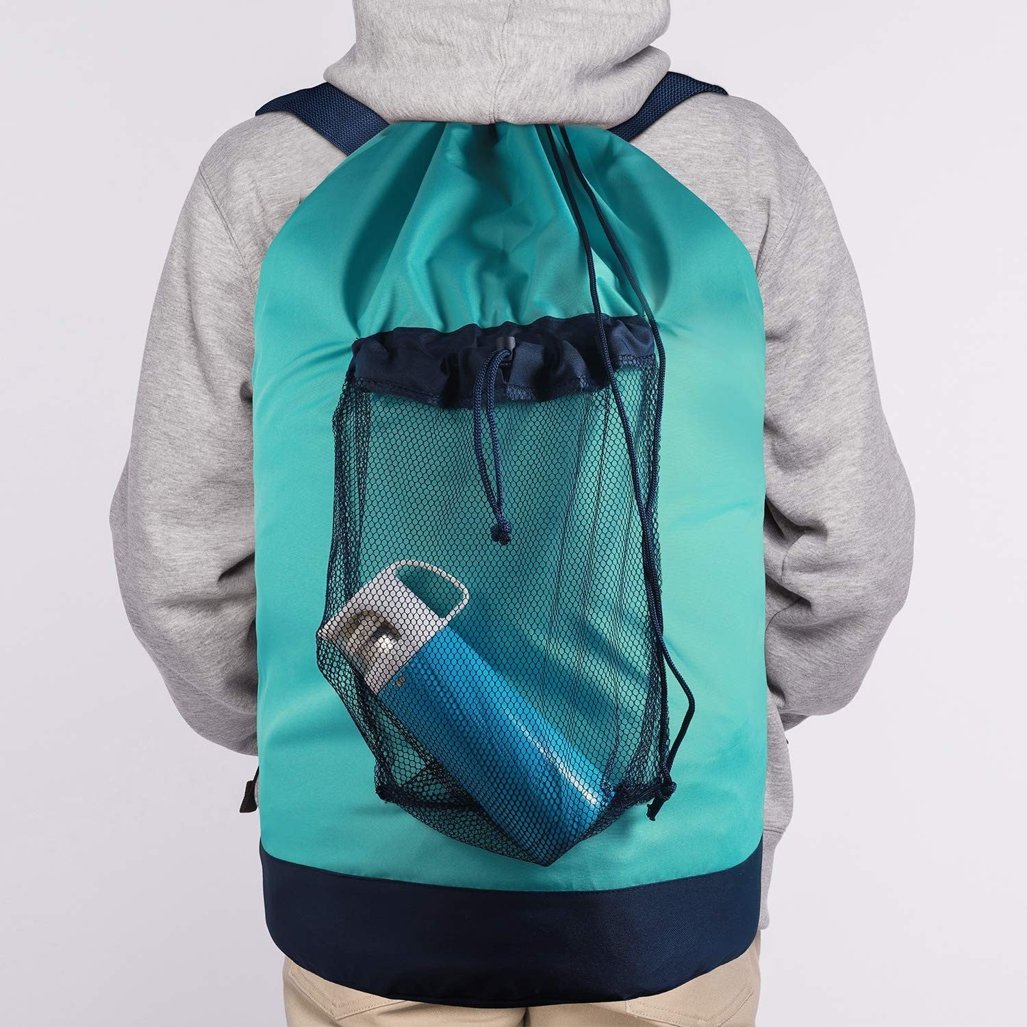 Optimized eBay Title:  "Durable Laundry Backpack with Drawstring Closure, Shoul2
