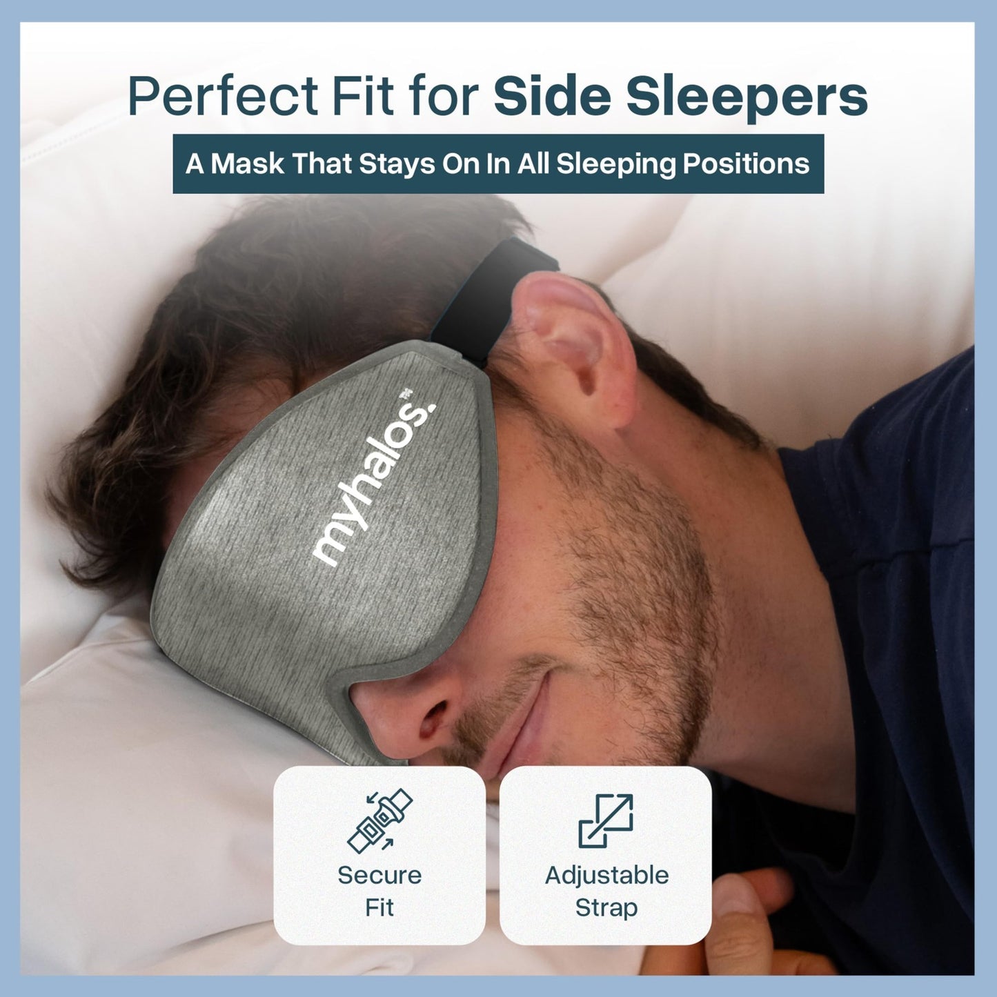 3D Blackout Sleep Mask for Men & Women | Zero Pressure, Breathable Eye Mask for5