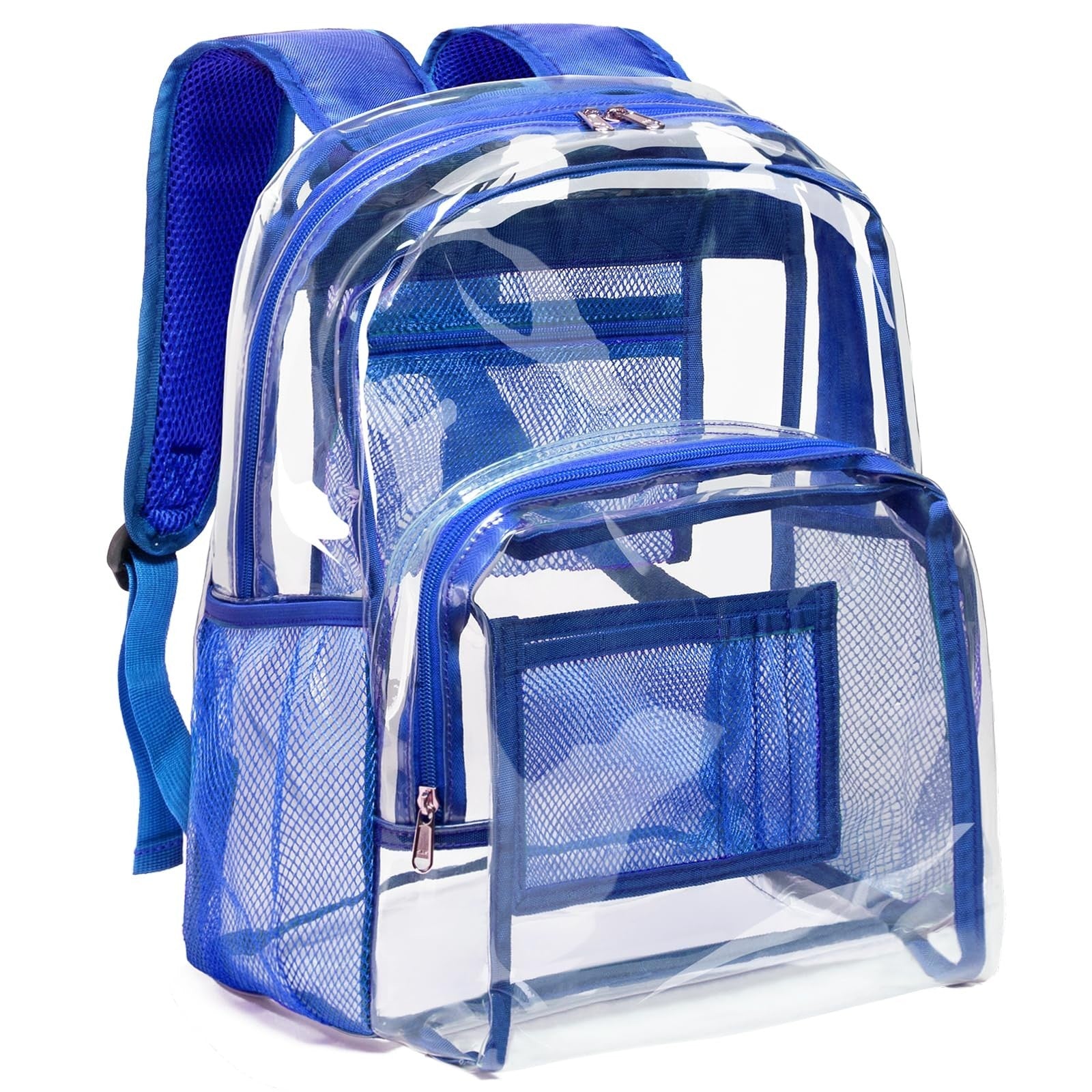 Heavy Duty Clear PVC Backpack with Reinforced Straps - Large Capacity for Colleg1