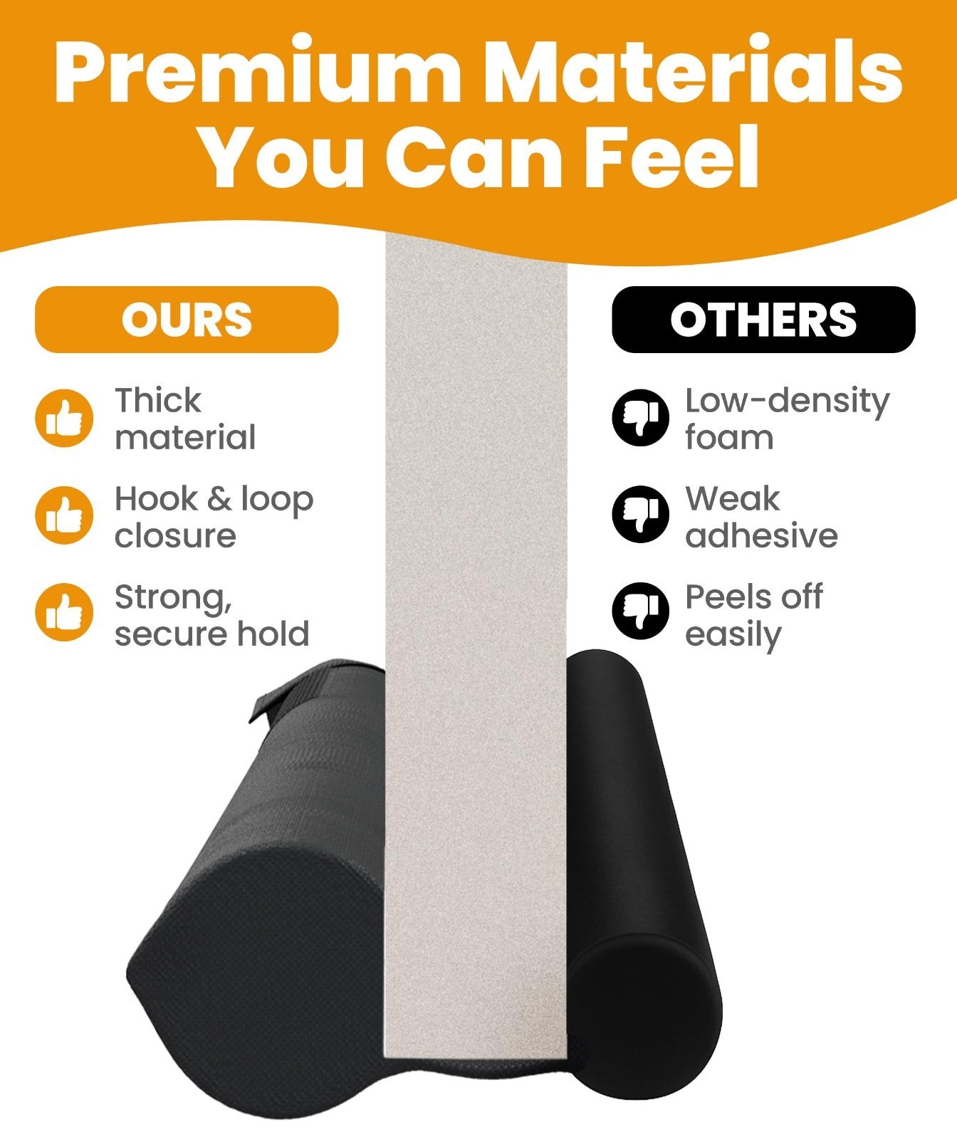 2 Sided Door Draft Stopper   Insulates & Blocks Noise, Fits 30" 36" Doors, Easy7