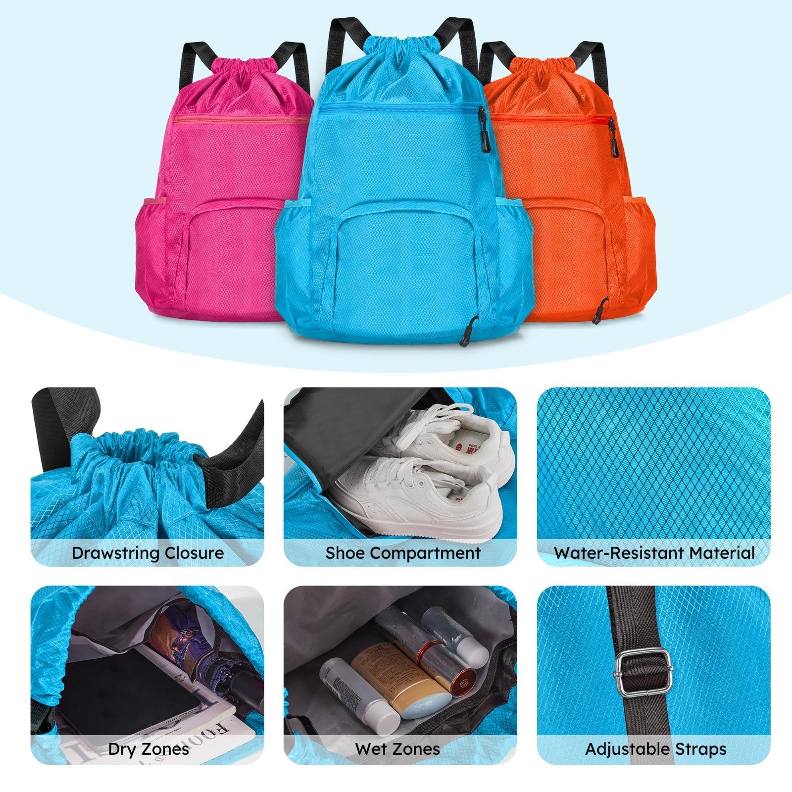 3 Piece Hard Shell Luggage Set with Spinner Wheels, 20/24/28 Inch Travel Suitcas4