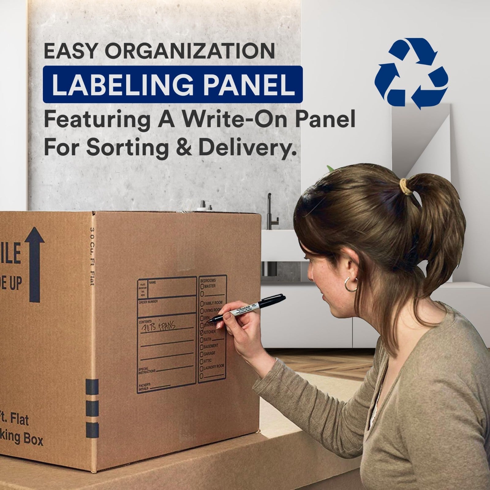 Heavy Duty Moving Boxes 18"x18"x24" (6 Pack)   Large Corrugated Cardboard for Sh2
