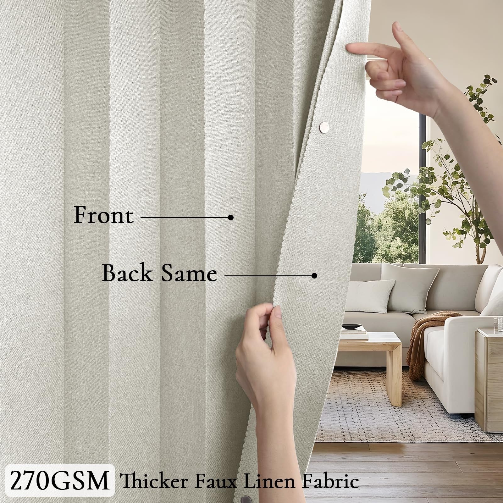 Thermal Insulated Blackout Pleated Curtains with Magnetic Closure, 1 Panel, 45x94
