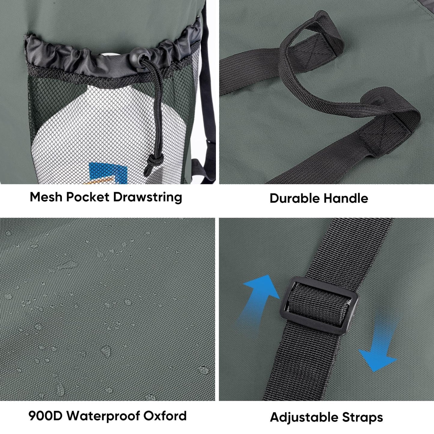 Large 120L Laundry Backpack Bag - Durable Oxford Fabric, Shoulder Straps & Mesh3