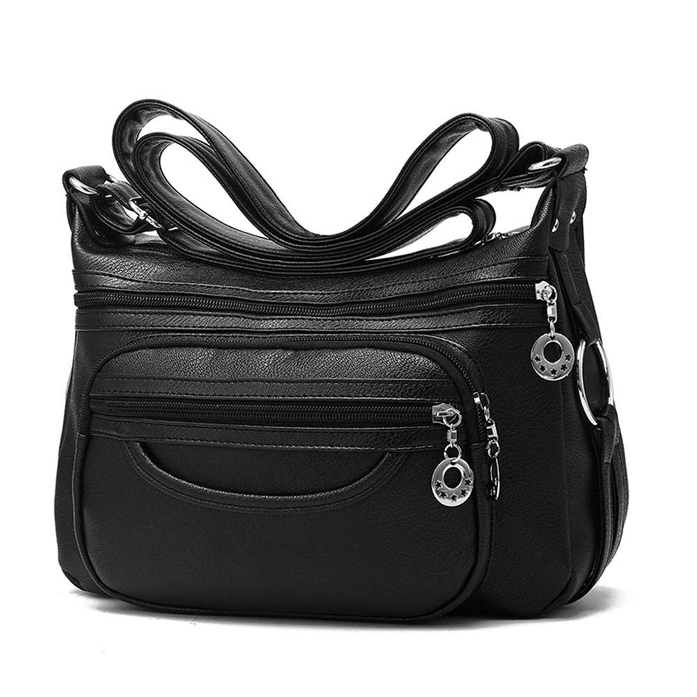 Lightweight Leather Crossbody Bag for Women   Stylish Handbag with Pockets1