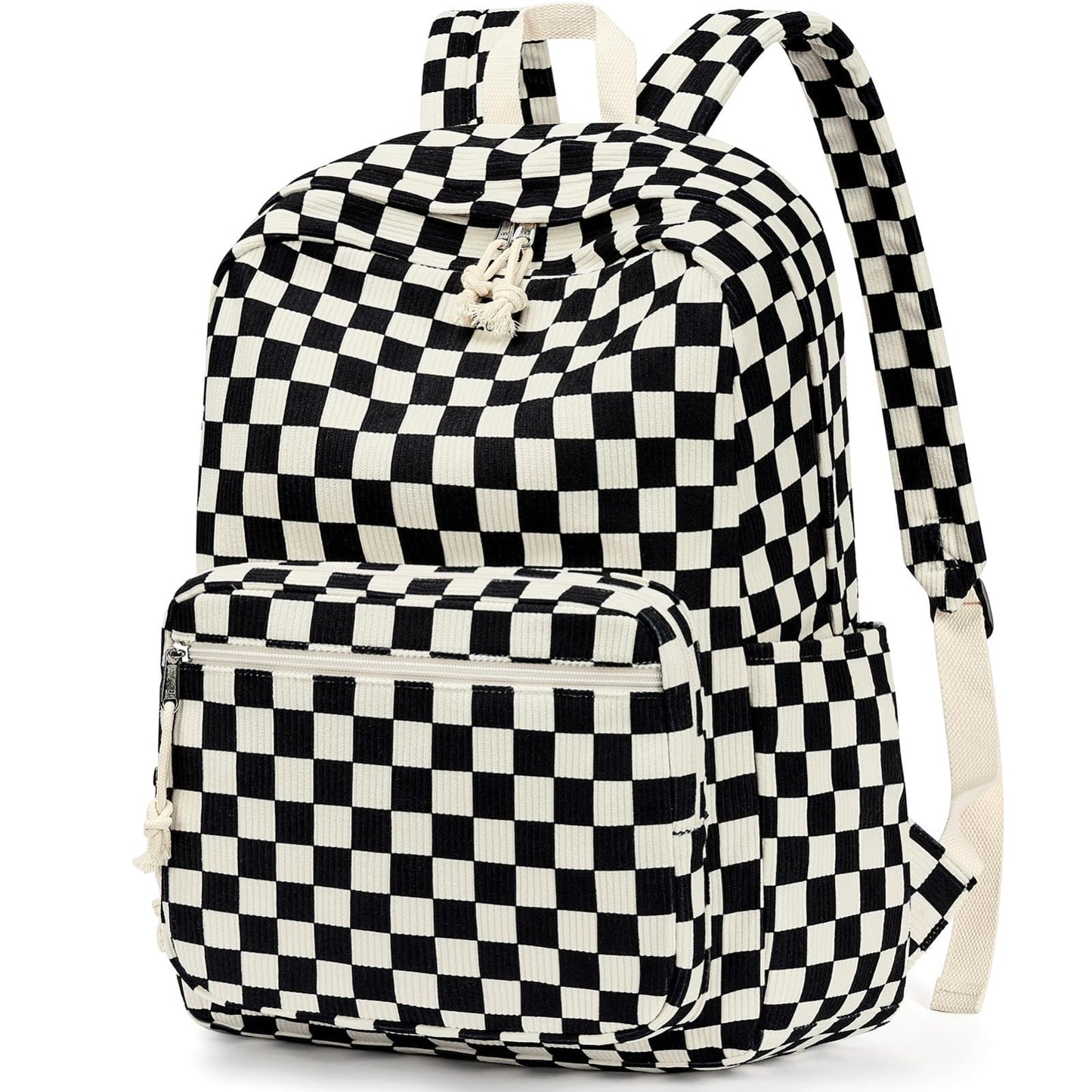 Large Capacity Girls School Backpack with Laptop Sleeve   18IN Corduroy Bookbag,7