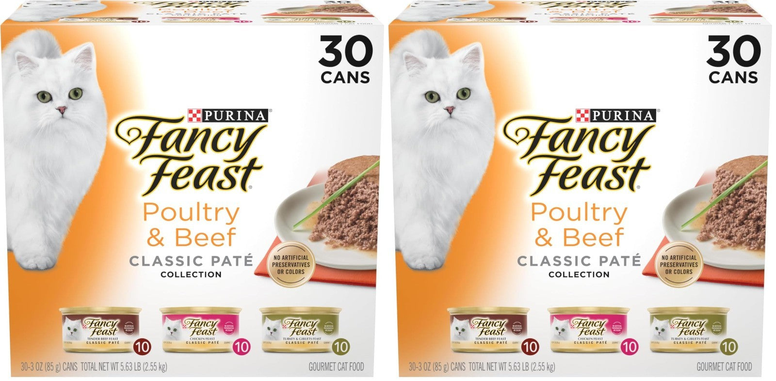 Grain Free Wet Cat Food Variety Pack   Poultry & Beef Classic Pate, 60 Cans1