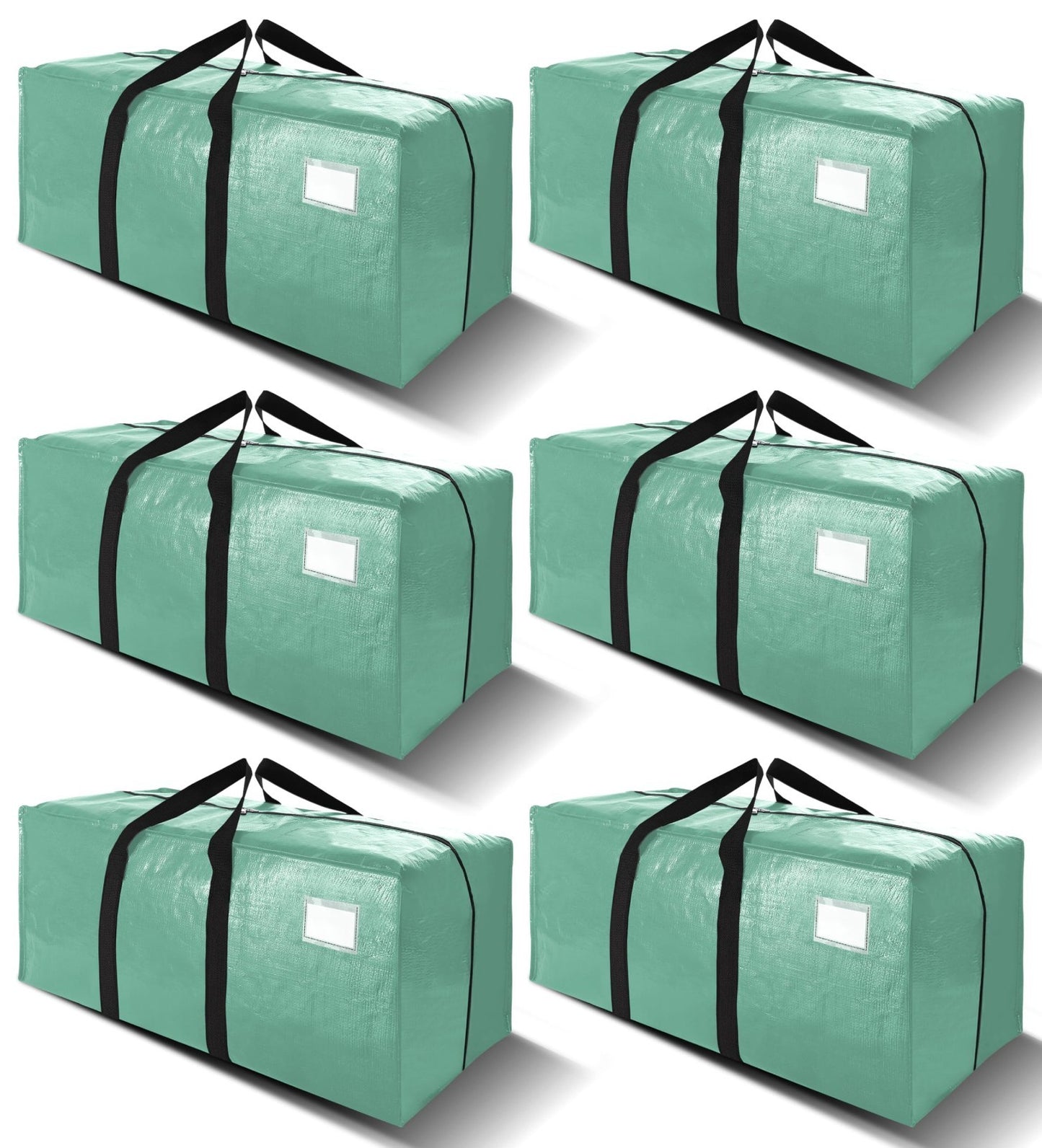6 Pack Heavy Duty Large Moving Bags with Backpack Straps - Strong Zippered Stora1