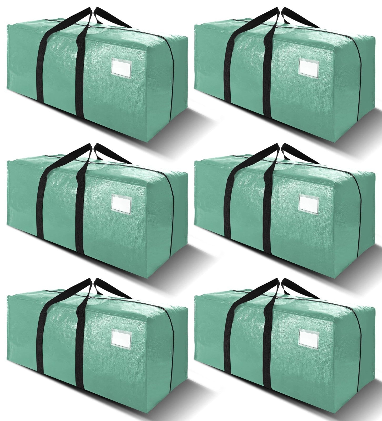 6 Pack Heavy Duty Large Moving Bags with Backpack Straps - Strong Zippered Stora1