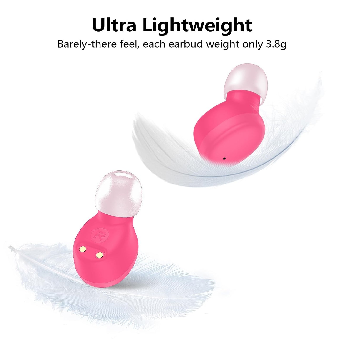 Wireless Earbuds Bluetooth 5.3   Lightweight In Ear Headphones, Premium Bass, To5