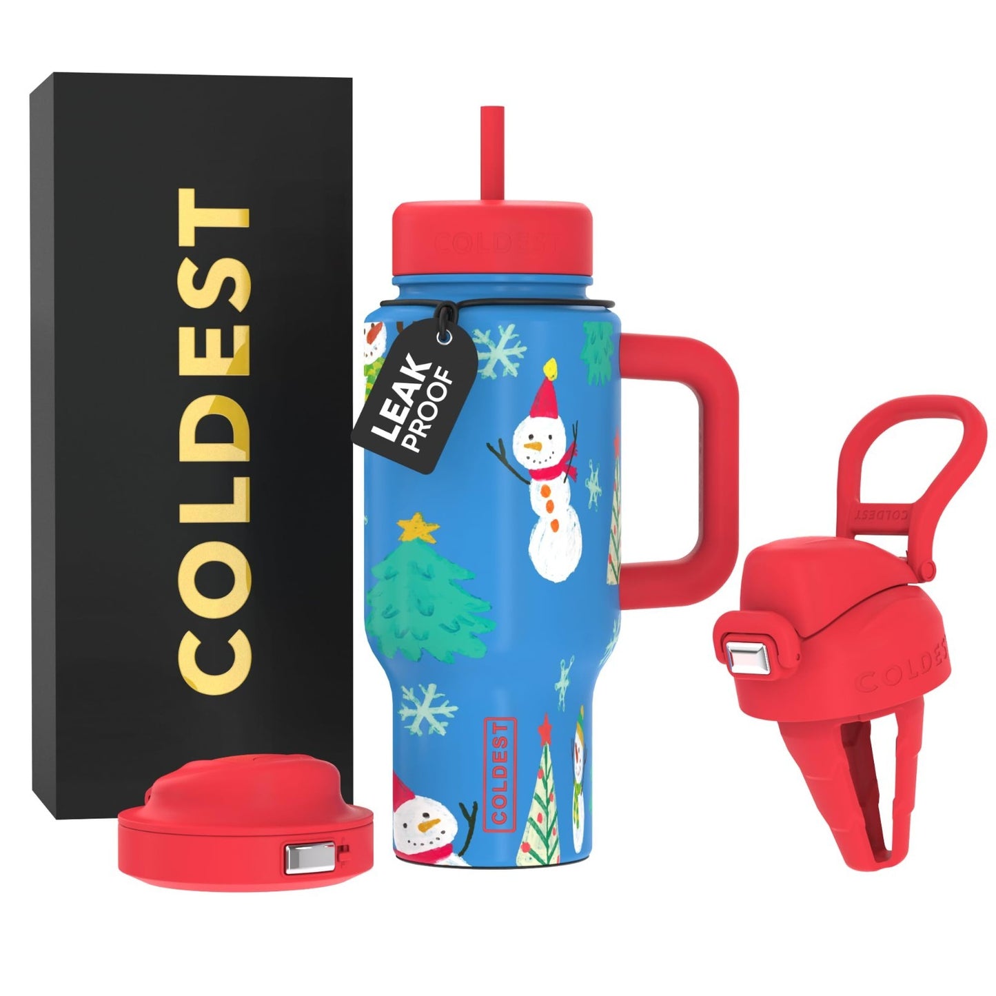 Insulated 24 oz Tumbler with Handle & Coffee Lid   Spill Proof, Leakproof, Cup H0
