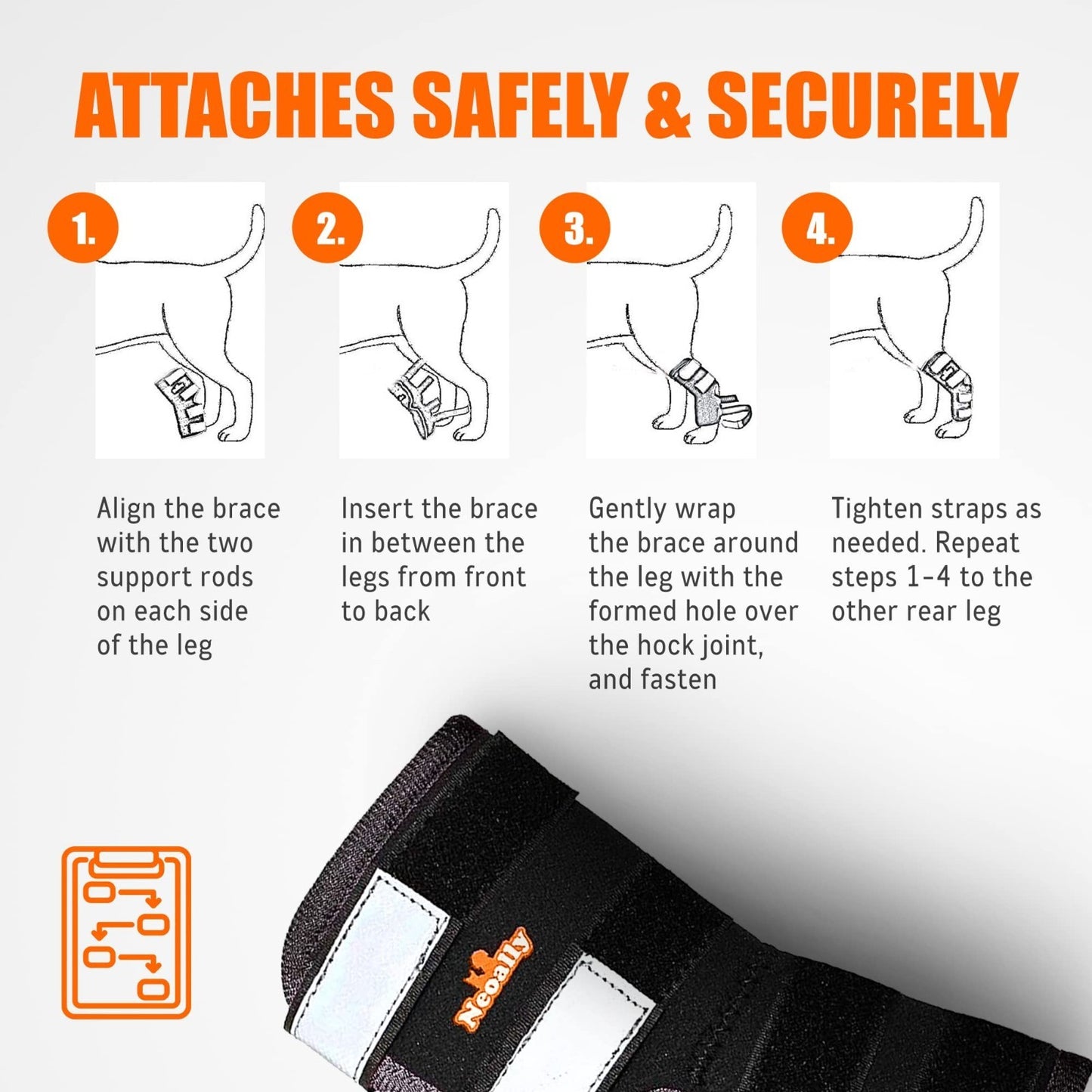 Rear Leg Hock Brace for Large Dogs - Support for Torn ACL & CCL, 1 Pair7