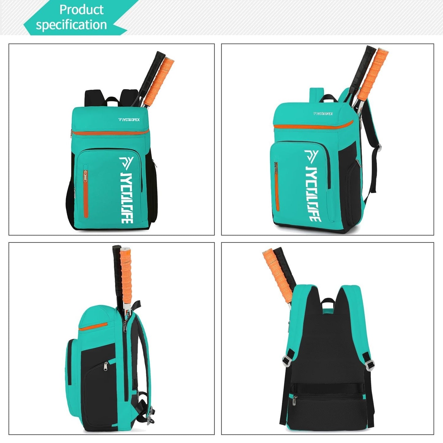 Waterproof Gym Duffel Backpack with Shoe Compartment   4 Carry Methods, Sports &4