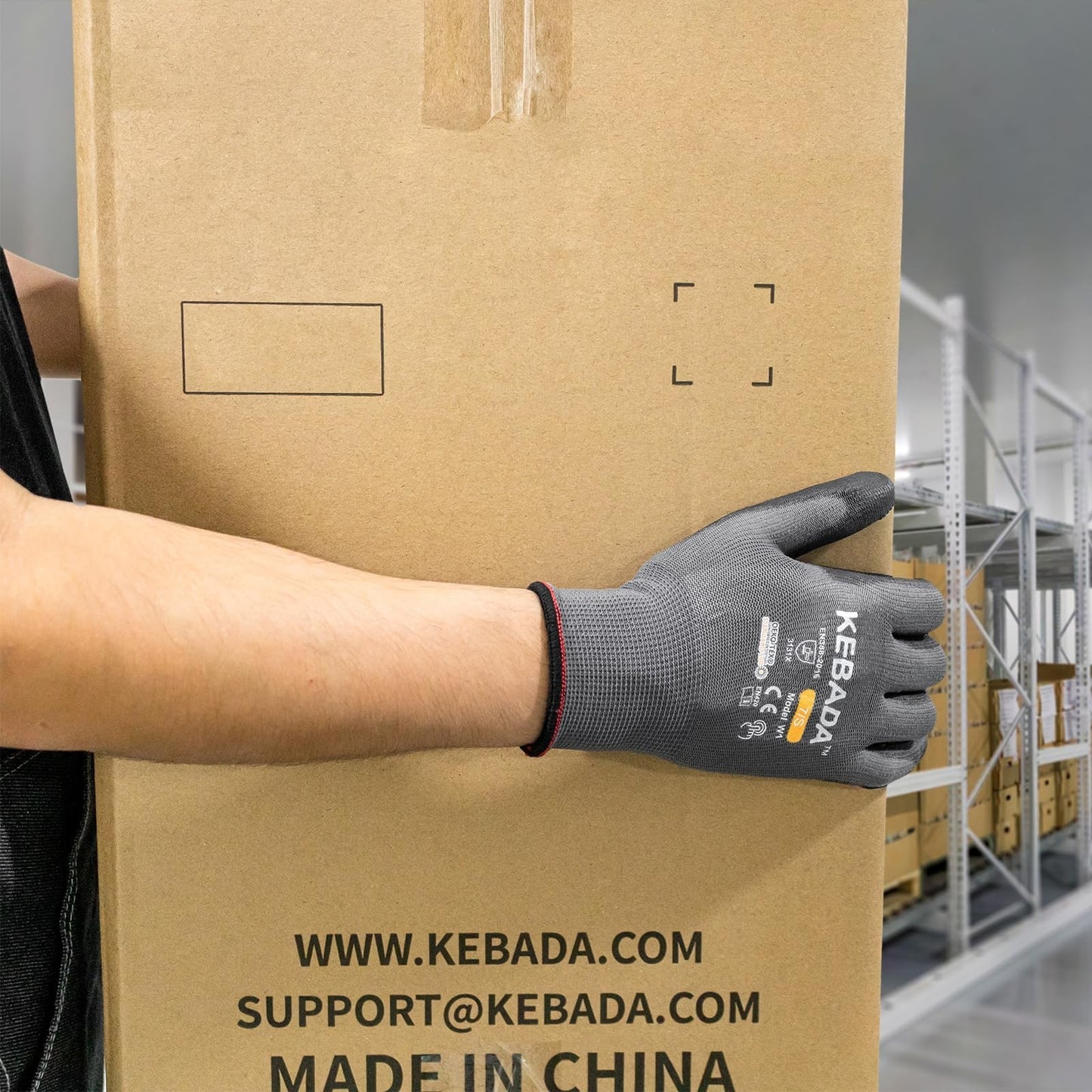 Safety Work Gloves for Men & Women, Touchscreen Compatible, PU Coated, Durable4