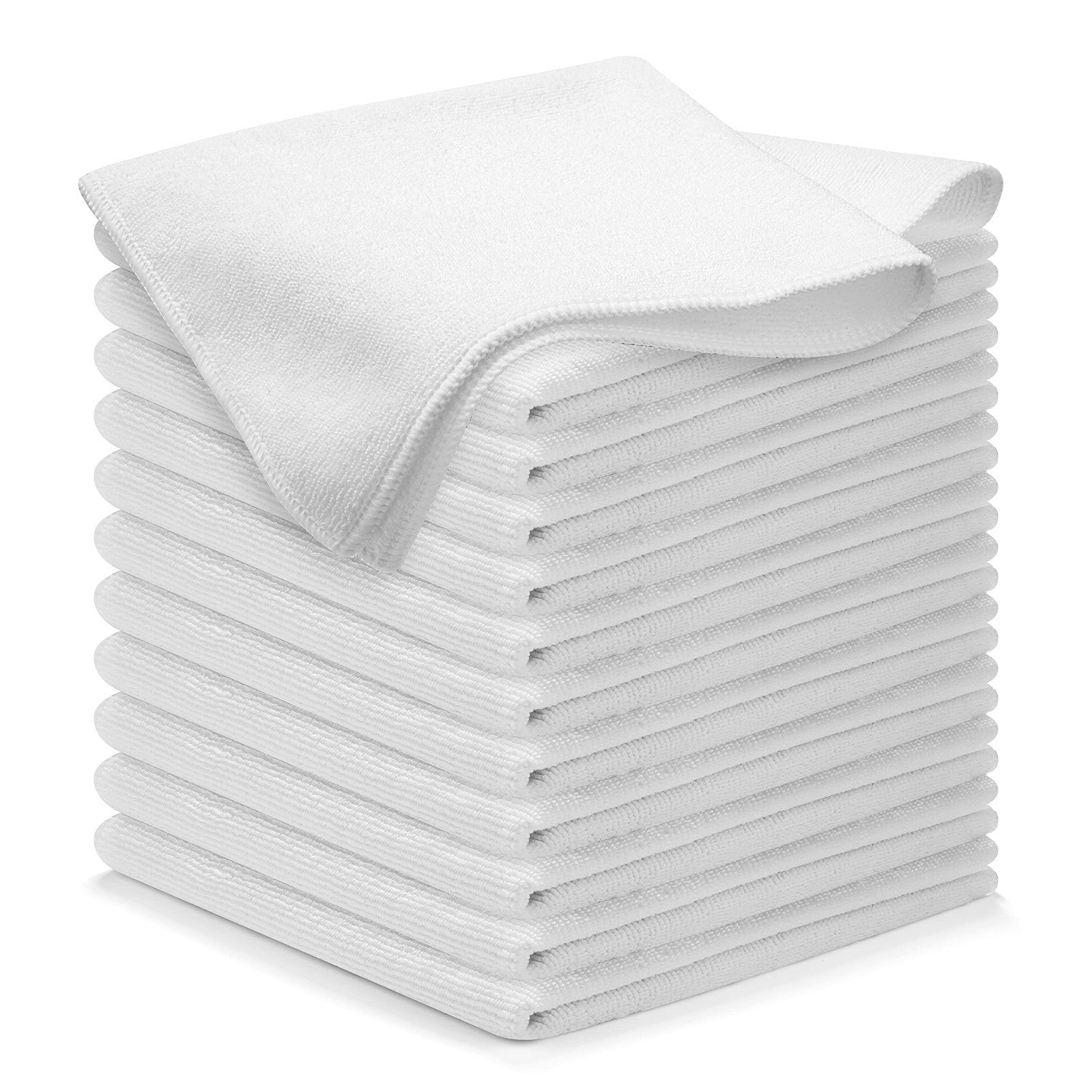 Ultra Absorbent Microfiber Cleaning Cloths   12 Pack, 12.5"x12.5", Streak Free S1