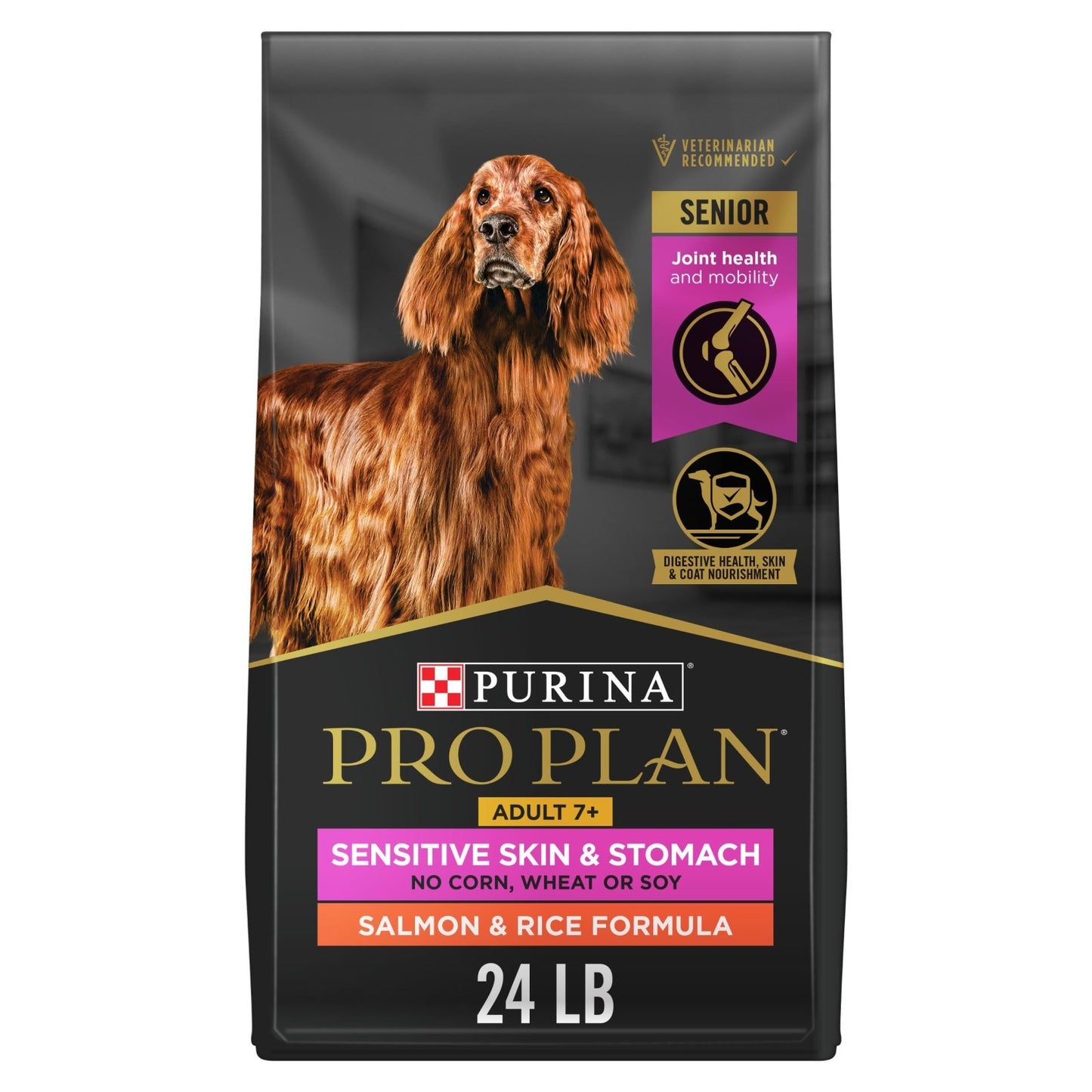 Sensitive Skin & Stomach Dry Dog Food for Seniors 7+ Salmon & Rice 24 lb1