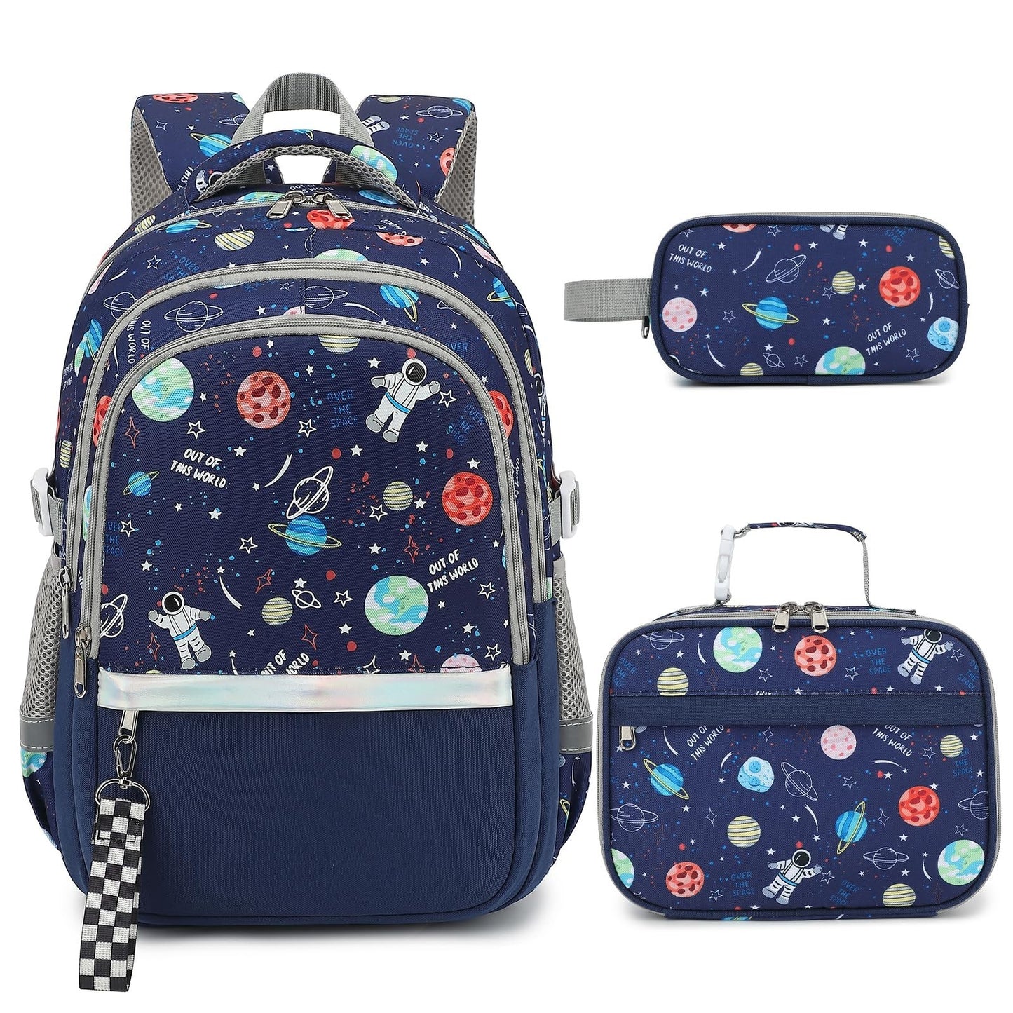 Luminous Boys Backpack Set   3PCS with Lunch Box & Pencil Case, School Gear1