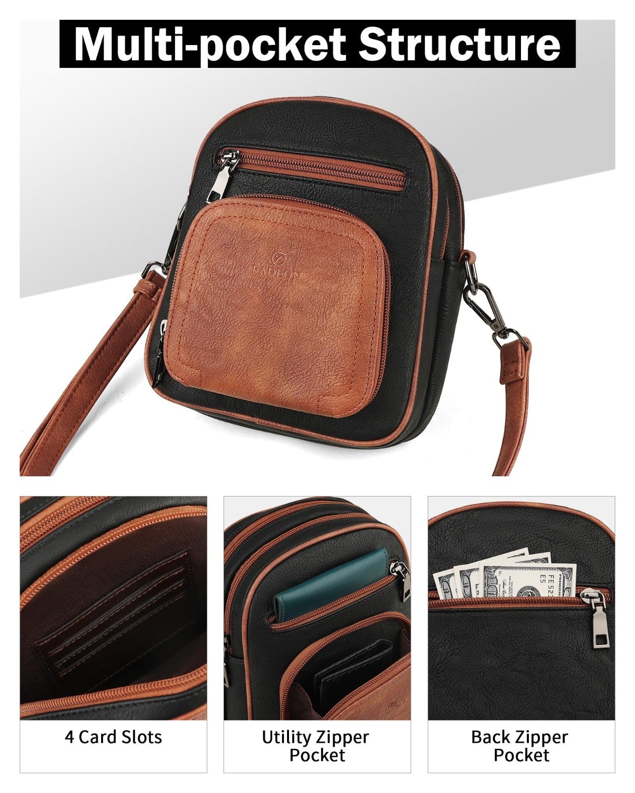 Small Women's Crossbody Purses, RFID Anti-Theft, 4 Card Slots, Stylish & Compact4
