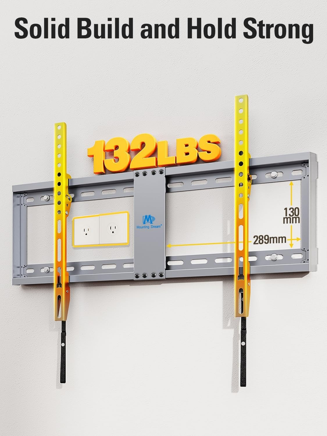 Universal Tilt TV Wall Mount for 37 75" TVs, Low Profile, Max VESA 600x400mm, 134